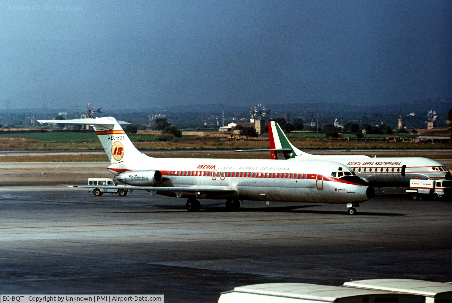 EC-BQT, 1969 Douglas DC-9-32 C/N 47446, Palma de Mallorca 8.1972