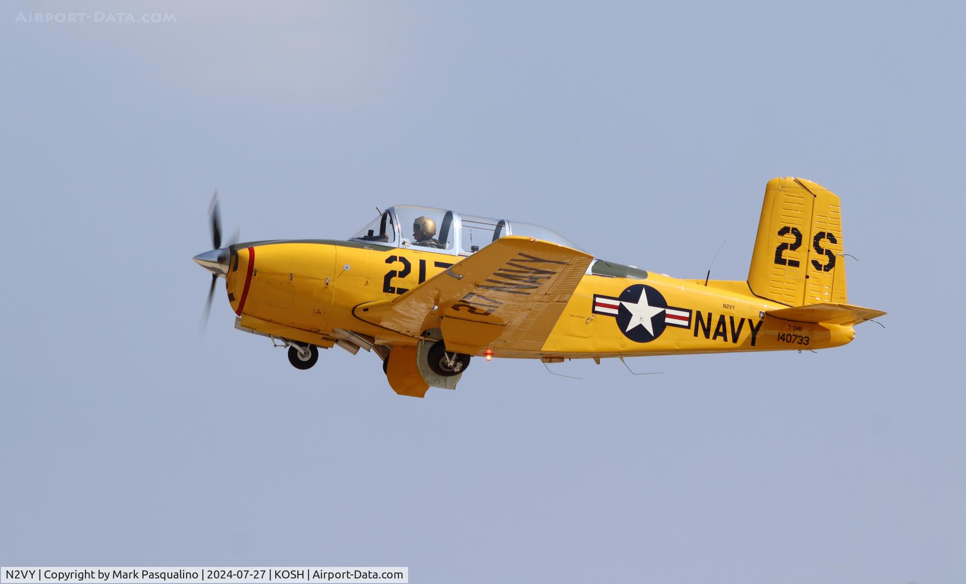 N2VY, 1955 Beech D-45 (T-34B) Mentor C/N BG-67, Beech T-34B