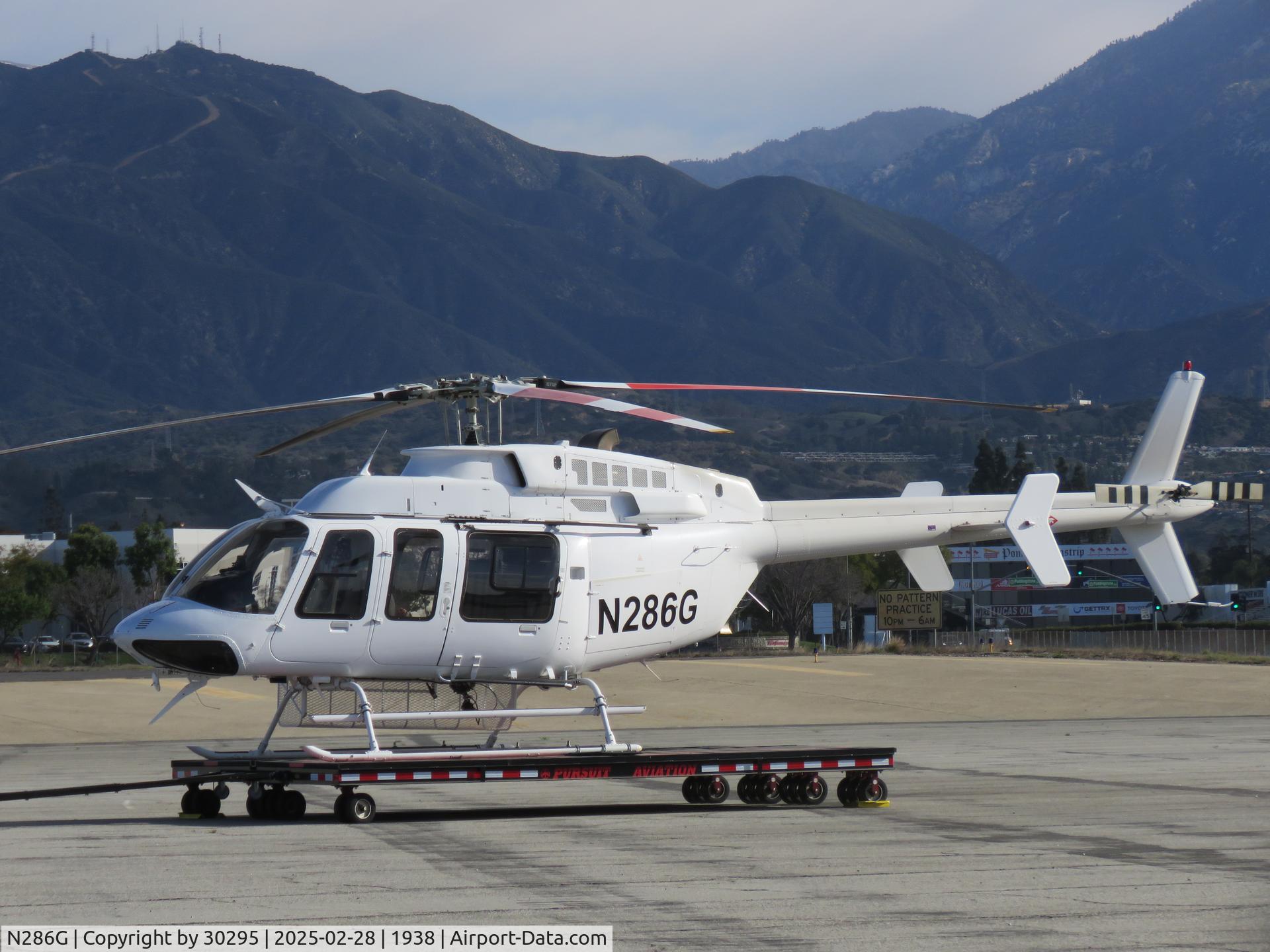 N286G, 1996 Bell 407 C/N 53042, Sitting on a dolly