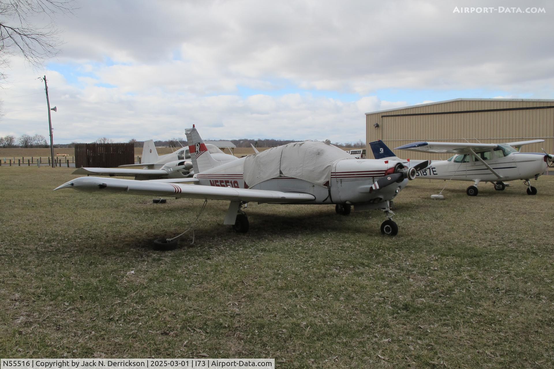 N55516, 1973 Piper PA-28R-200 Cherokee Arrow C/N 28R-7335247, Piper Arrow at Moraine