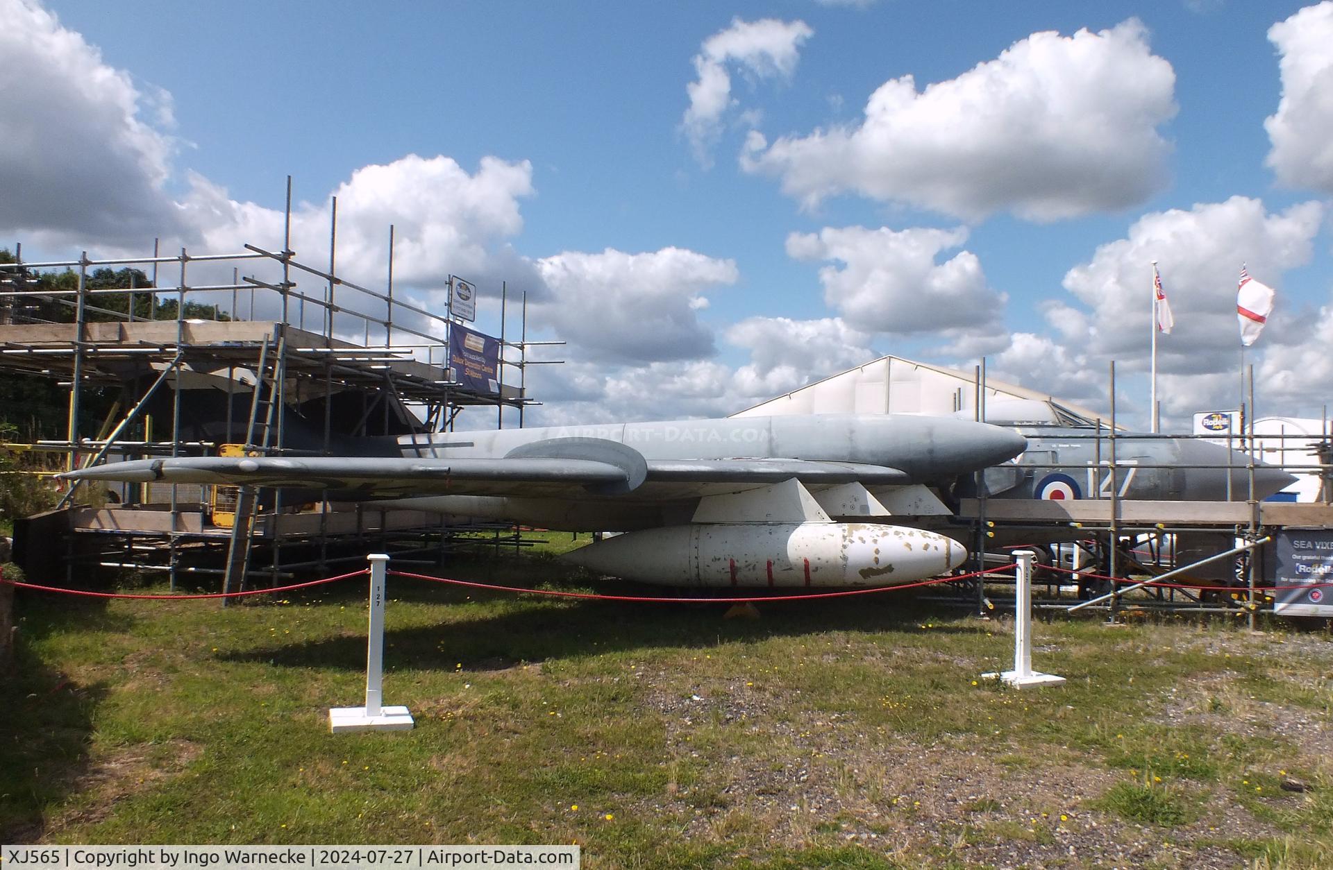 XJ565, De Havilland DH-110 Sea Vixen FAW.2 C/N 10047, De Havilland D.H.110 Sea Vixen being restored at the De Havilland Aircraft Museum, London Colney
