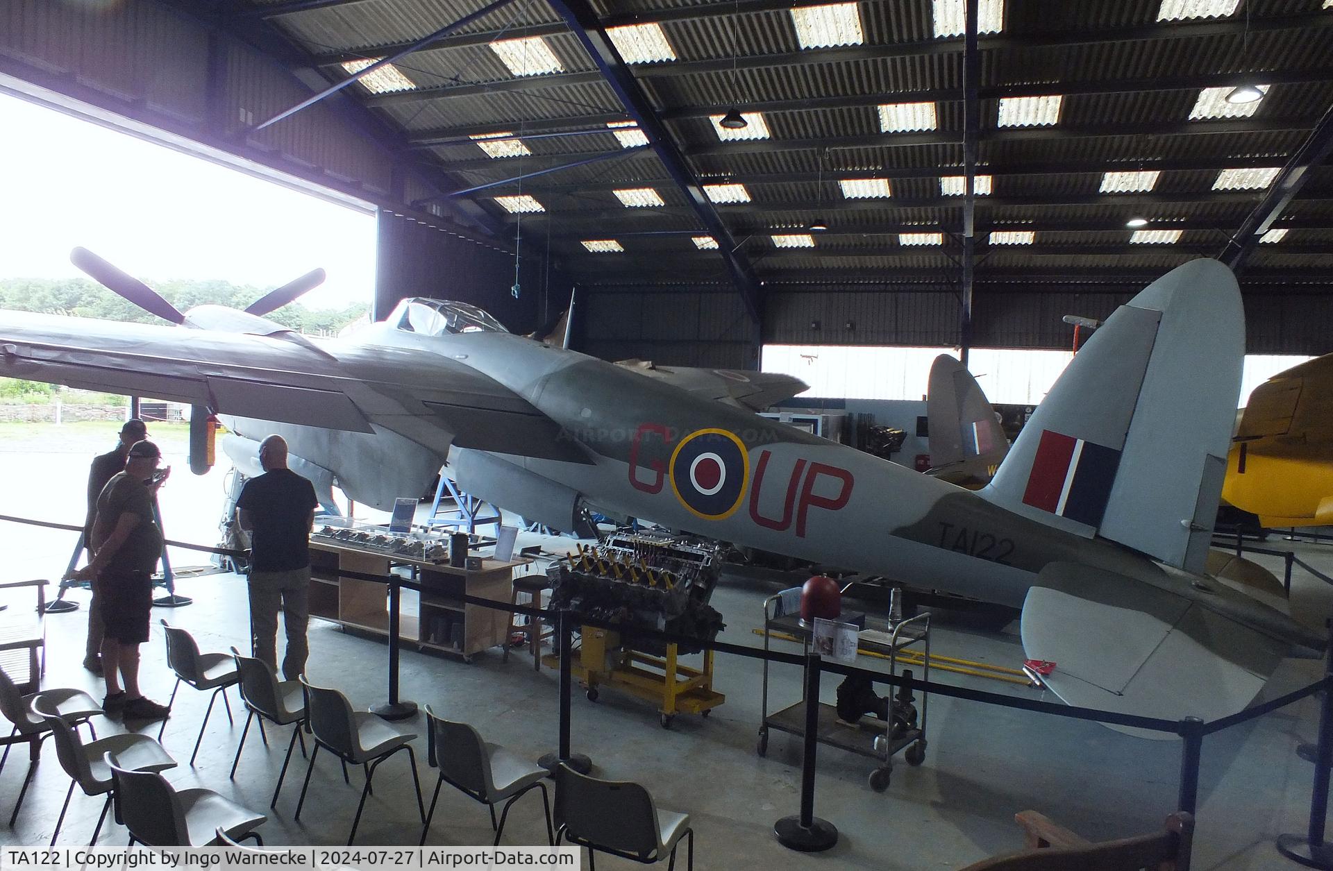 TA122, 1945 De Havilland DH-98 Mosquito FB.VI C/N Not found TA122, De Havilland D.H.98 Mosquito FB VI at the De Havilland Aircraft Museum, London Colney