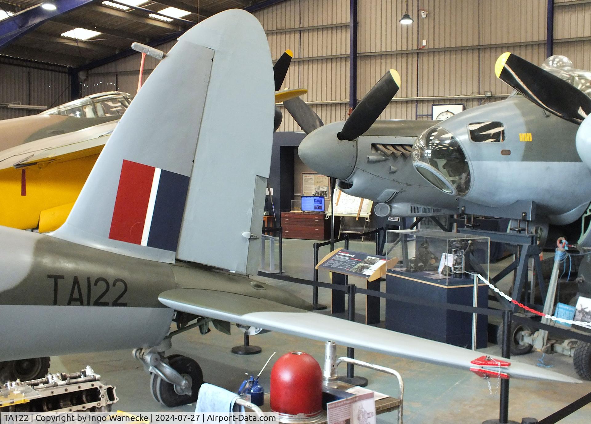TA122, 1945 De Havilland DH-98 Mosquito FB.VI C/N Not found TA122, De Havilland D.H.98 Mosquito FB VI at the De Havilland Aircraft Museum, London Colney