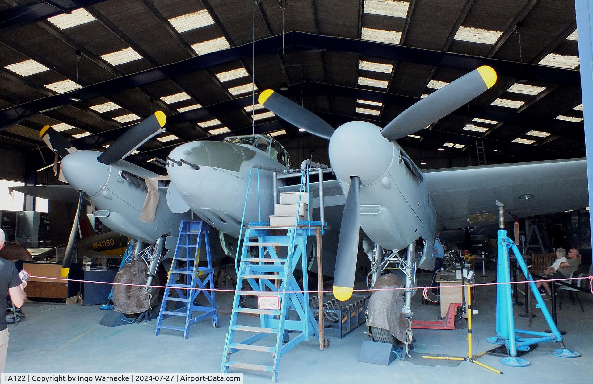 TA122, 1945 De Havilland DH-98 Mosquito FB.VI C/N Not found TA122, De Havilland D.H.98 Mosquito FB VI at the De Havilland Aircraft Museum, London Colney