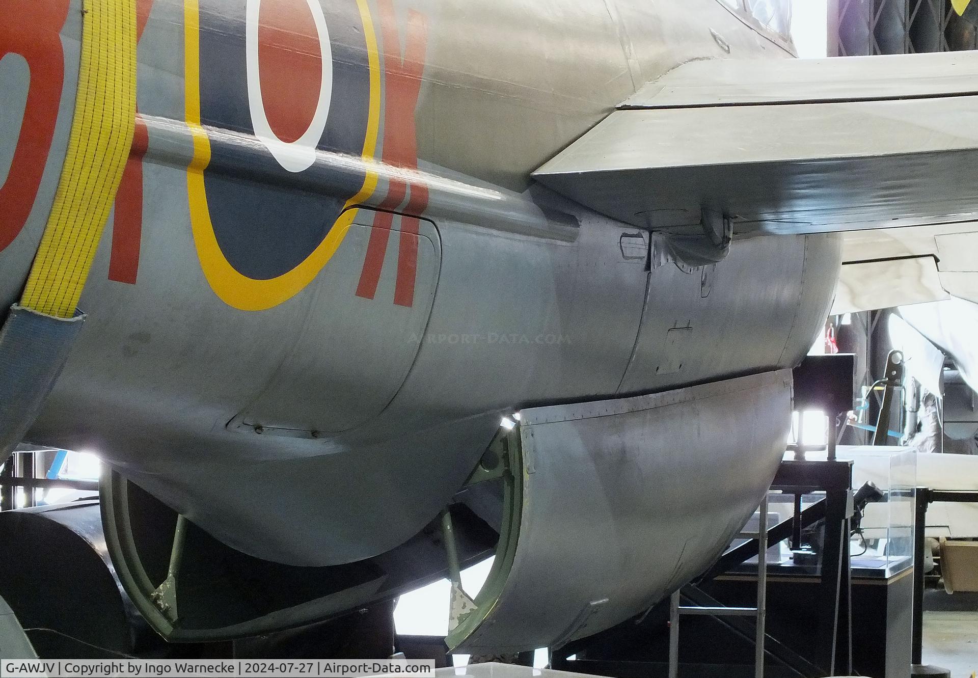 G-AWJV, De Havilland DH-98 Mosquito TT.35 C/N Not found G-AWJV, De Havilland D.H.98 Mosquito B35 at the De Havilland Aircraft Museum, London Colney