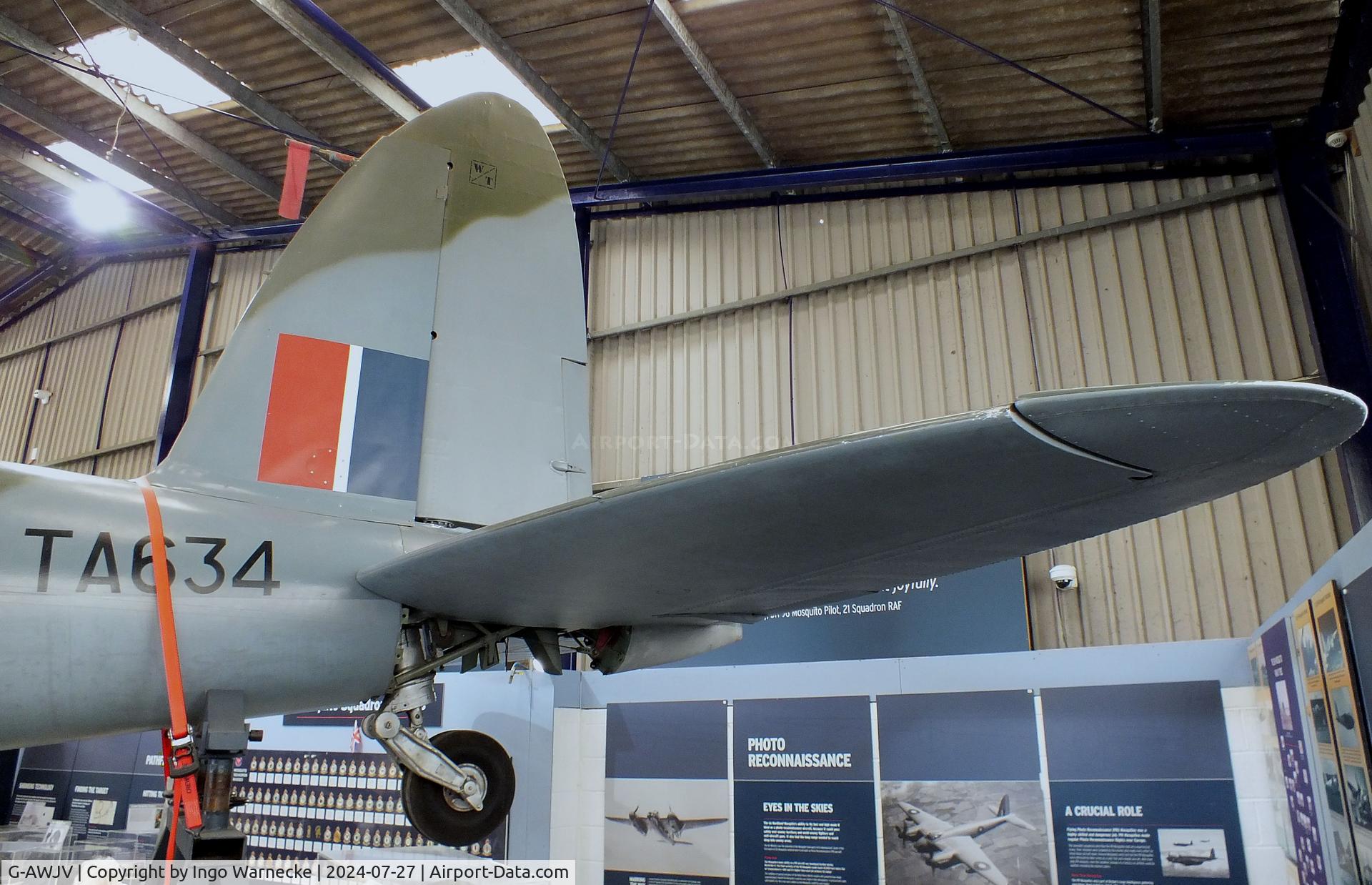 G-AWJV, De Havilland DH-98 Mosquito TT.35 C/N Not found G-AWJV, De Havilland D.H.98 Mosquito B35 at the De Havilland Aircraft Museum, London Colney