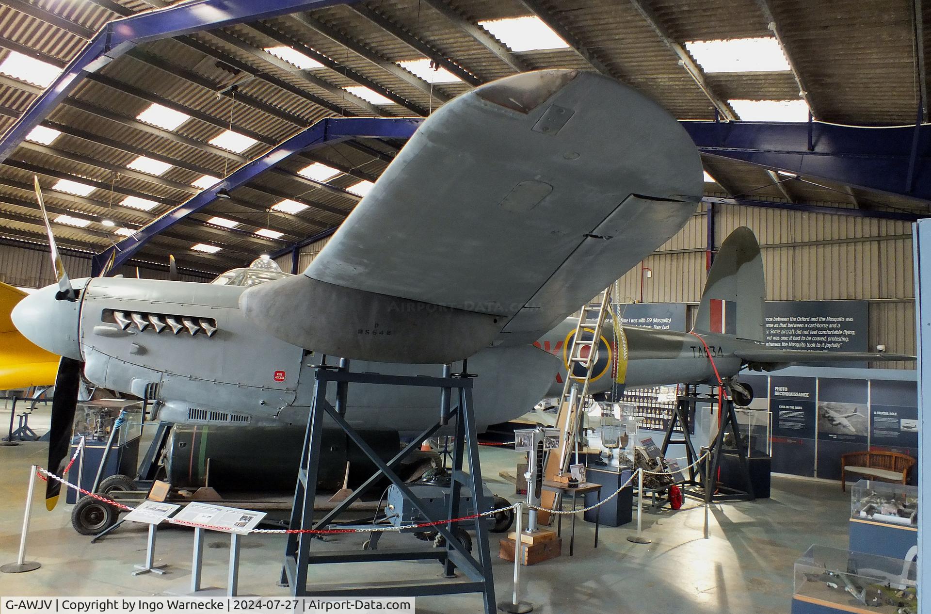 G-AWJV, De Havilland DH-98 Mosquito TT.35 C/N Not found G-AWJV, De Havilland D.H.98 Mosquito B35 at the De Havilland Aircraft Museum, London Colney
