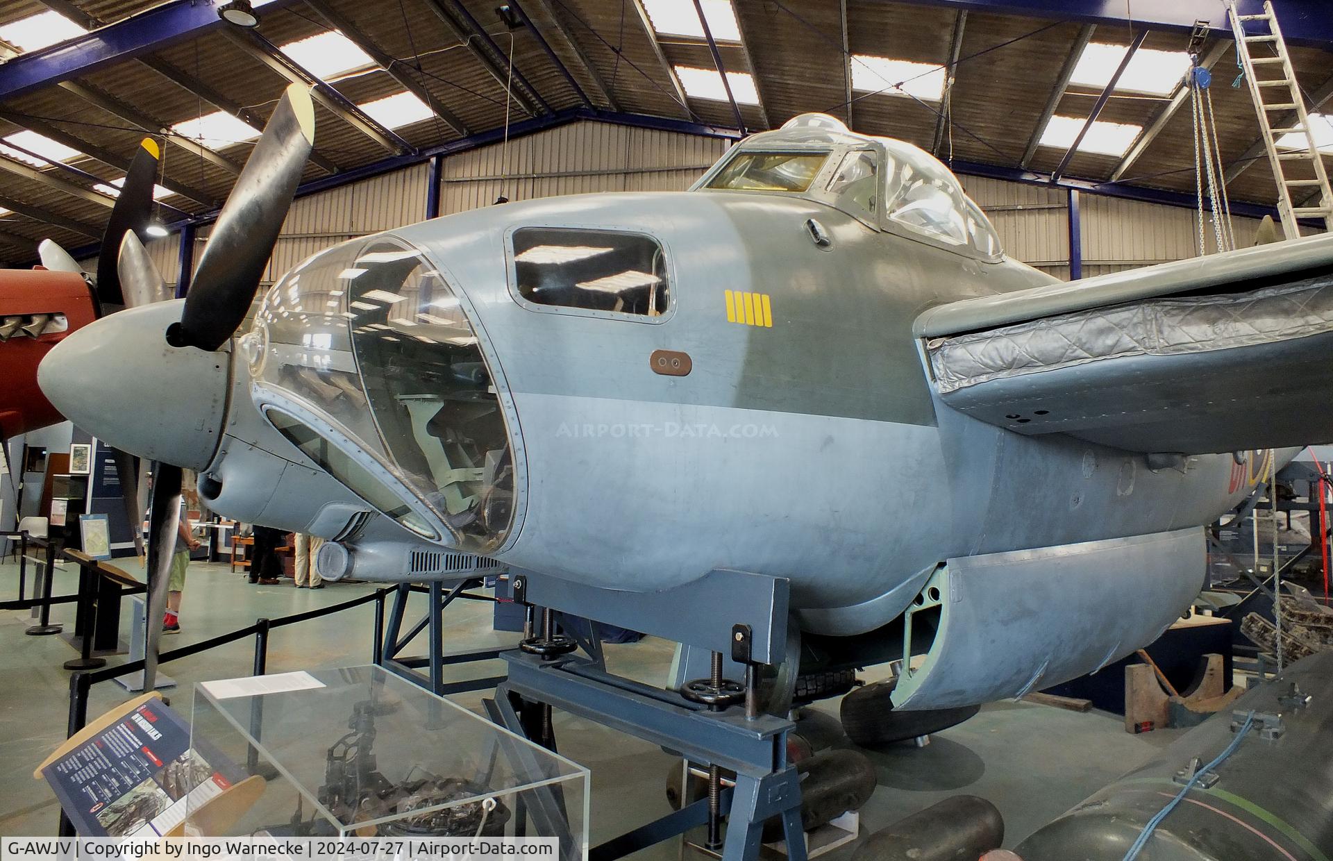G-AWJV, De Havilland DH-98 Mosquito TT.35 C/N Not found G-AWJV, De Havilland D.H.98 Mosquito B35 at the De Havilland Aircraft Museum, London Colney