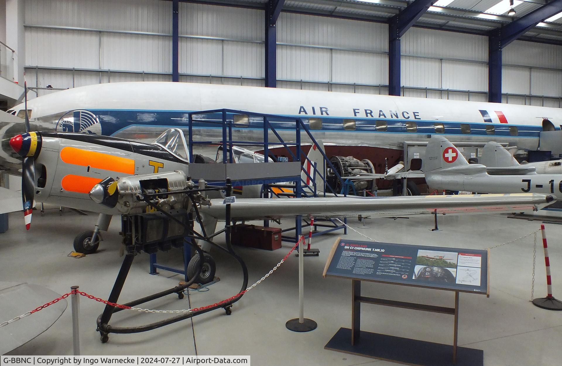 G-BBNC, 1951 De Havilland DHC-1 Chipmunk T.10 C/N C1/0682, De Havilland Canada DHC-1 Chipmunk T10 at the De Havilland Aircraft Museum, London Colney