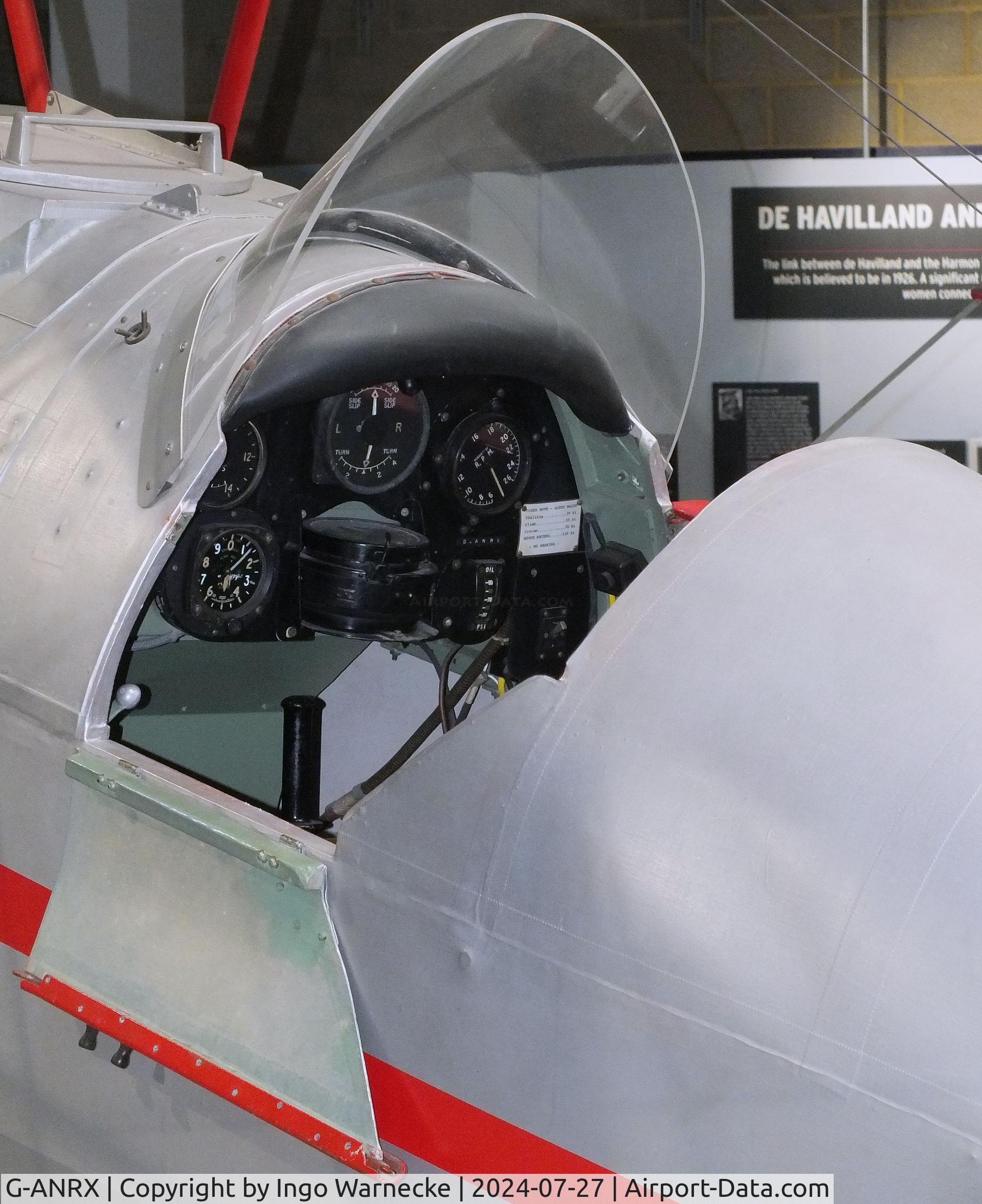 G-ANRX, De Havilland DH-82A Tiger Moth II C/N 3863, De Havilland D.H.82A Tiger Moth (converted to single seat crop-duster) at the De Havilland Aircraft Museum, London Colney #c