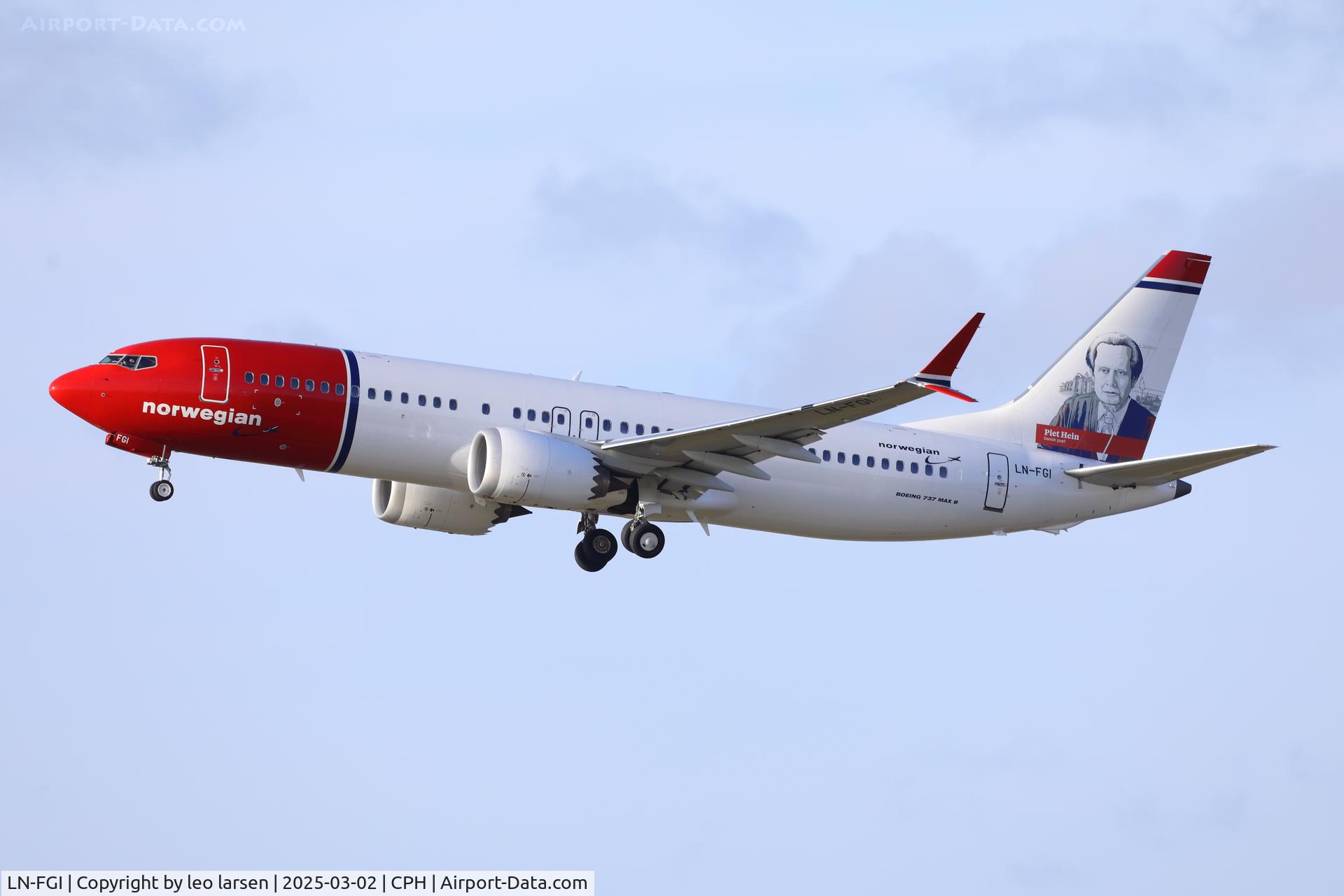 LN-FGI, 2022 Boeing 737-8 MAX C/N 65185, Copenhagen 2.3.2025