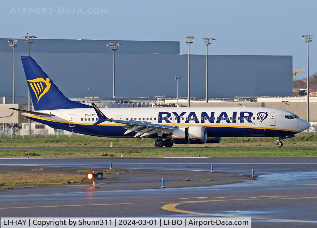 EI-HAY, 2019 Boeing 737-8-200 MAX C/N 65079, Landing rwy 32L