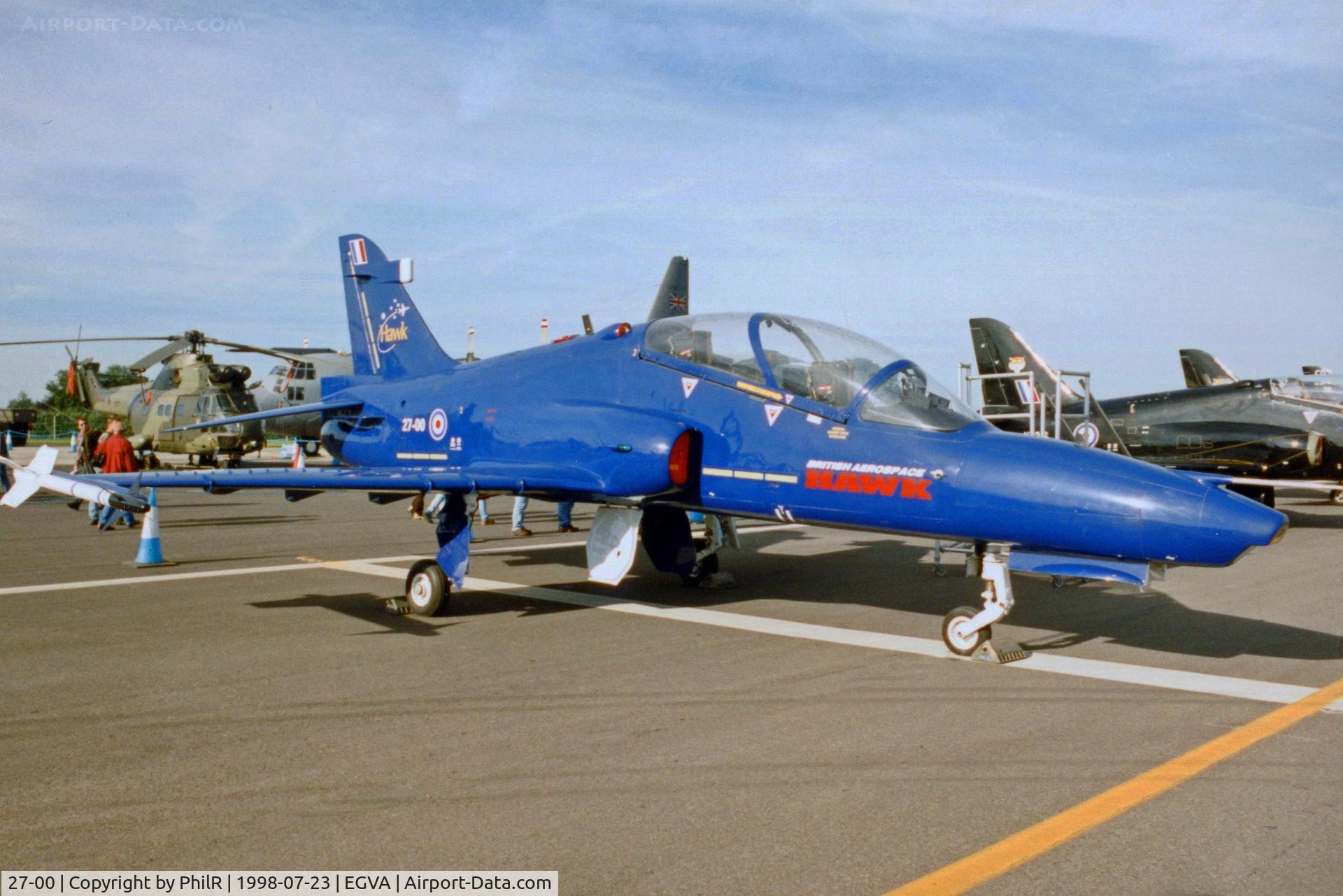 27-00, , '27-00' BAe Hawk 100 Replica RIAT 23.07.98 