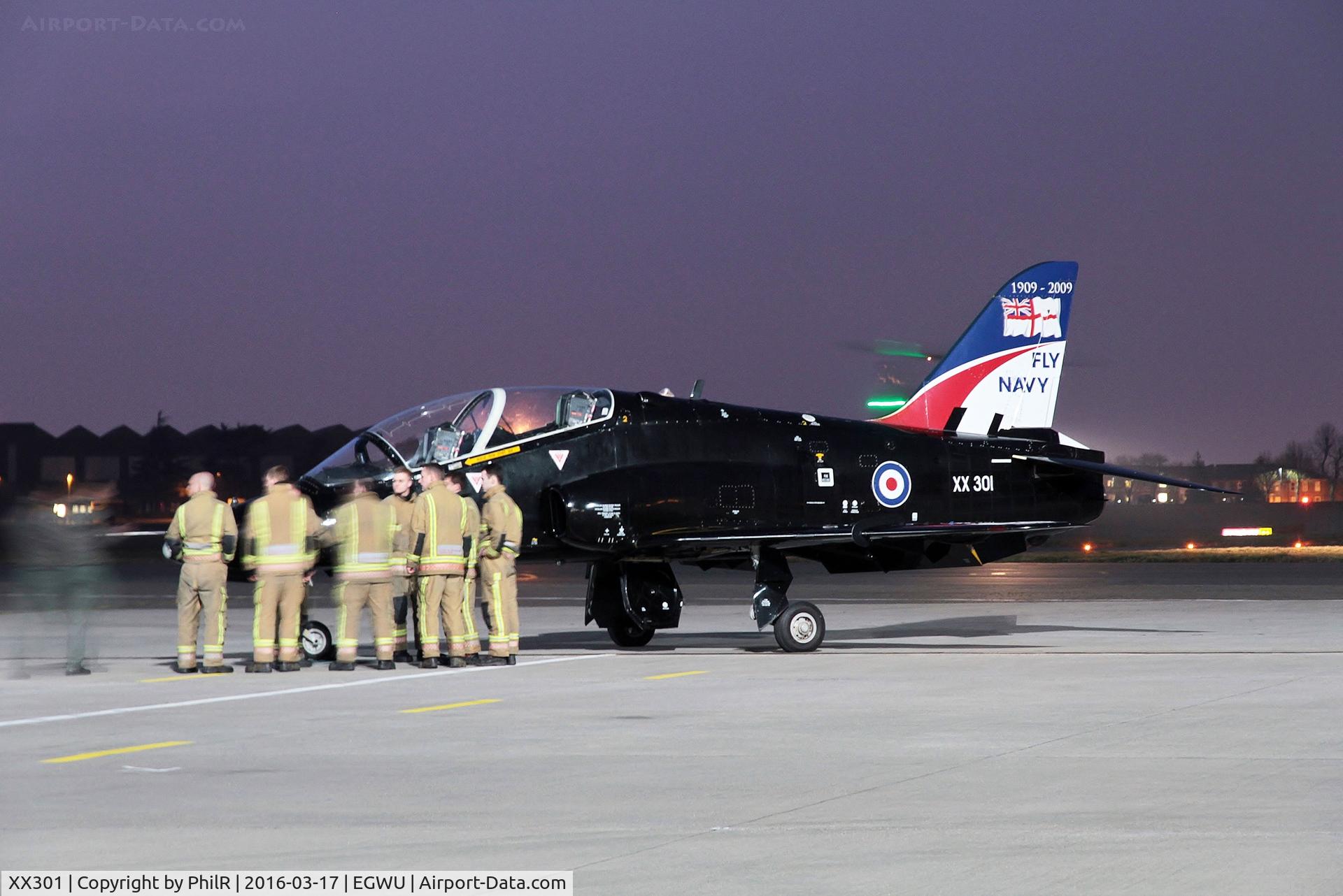 XX301, 1980 Hawker Siddeley Hawk T.1A C/N 134/312126, XX301 1980 BAe Hawk T1A RN Northolt Nightshoot