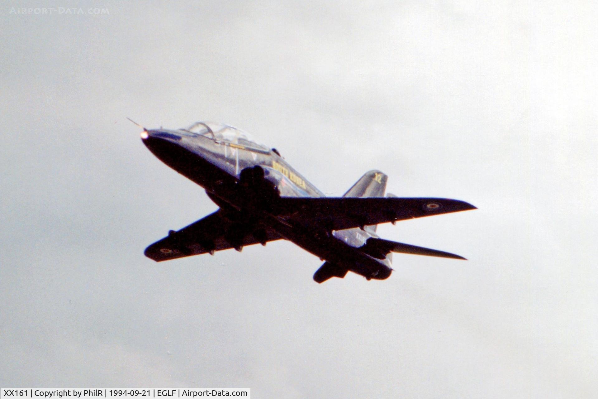 XX161, 1976 Hawker Siddeley Hawk T.1 C/N 007/312007, XX161 1976 BAe Hawk T1W RAF SBAC 09.94