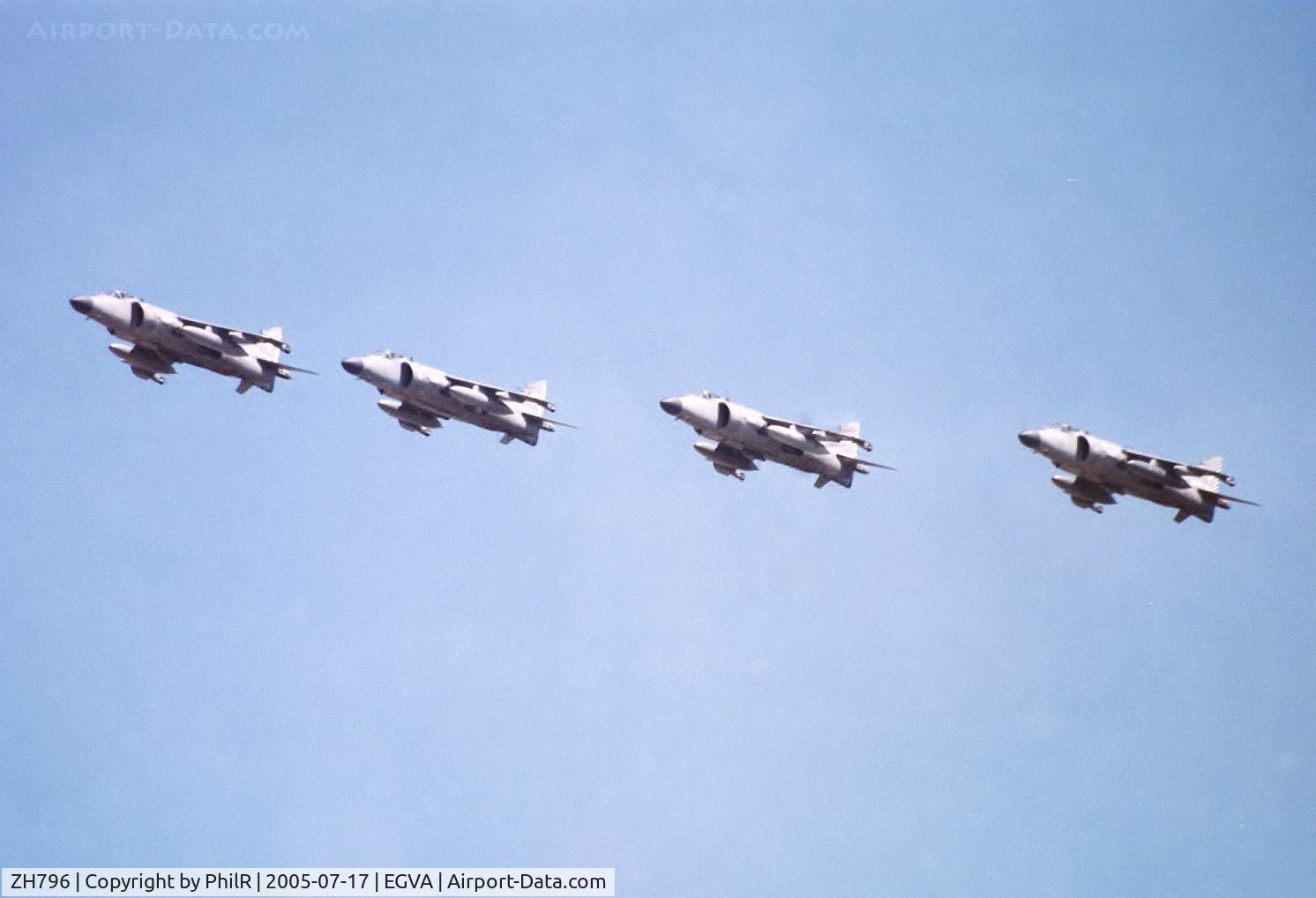 ZH796, 1995 British Aerospace Sea Harrier F/A.2 C/N NB01, ZH796, 798, 804 & 813 1995, 97, 98 & 99 BAe Sea Harrier FA2s RIAT 17.07.05
