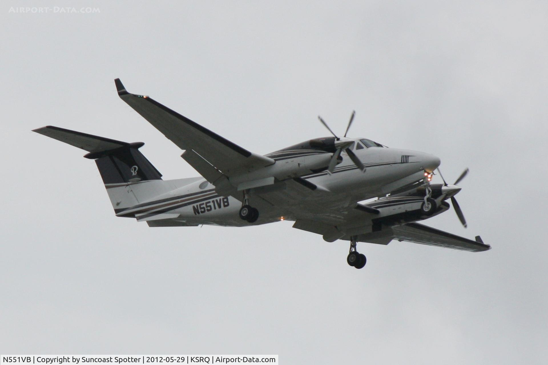 N551VB, Raytheon Aircraft Company B300 C/N FL-503, N551VB arrives at SRQ