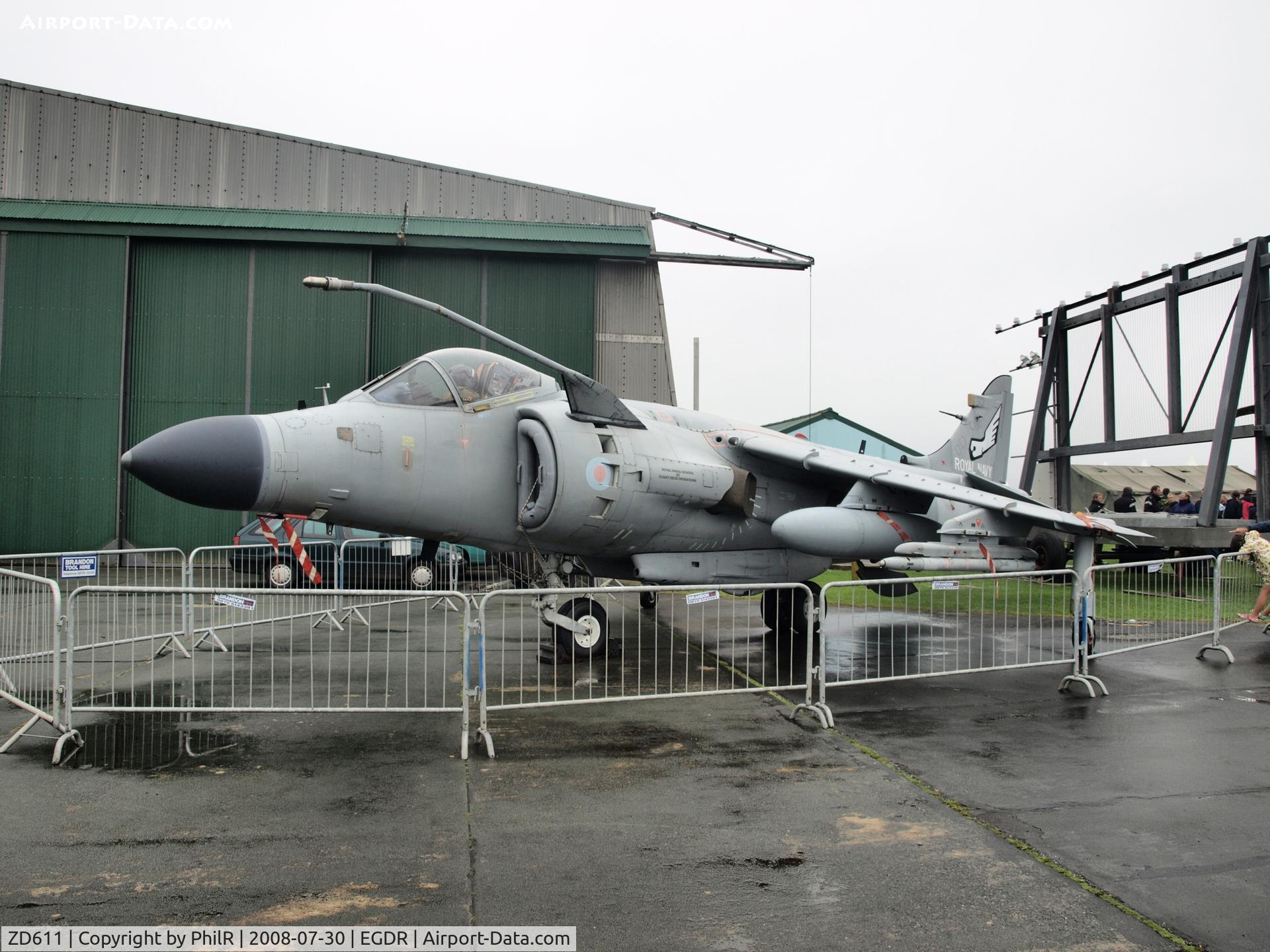 ZD611, 1985 British Aerospace Sea Harrier F/A.2 C/N 41H-912050/B44/P15, ZD611 1985 BAe Sea Harrier FA2 RN RNAS Culdrose
