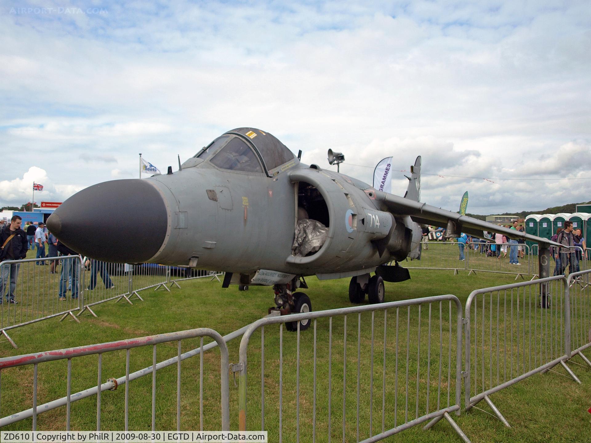 ZD610, 1985 British Aerospace Sea Harrier FRS.1 C/N 41H-912049/B43/P27, ZD610 1985 Sea Harrier F-A2 RN Dunsfold