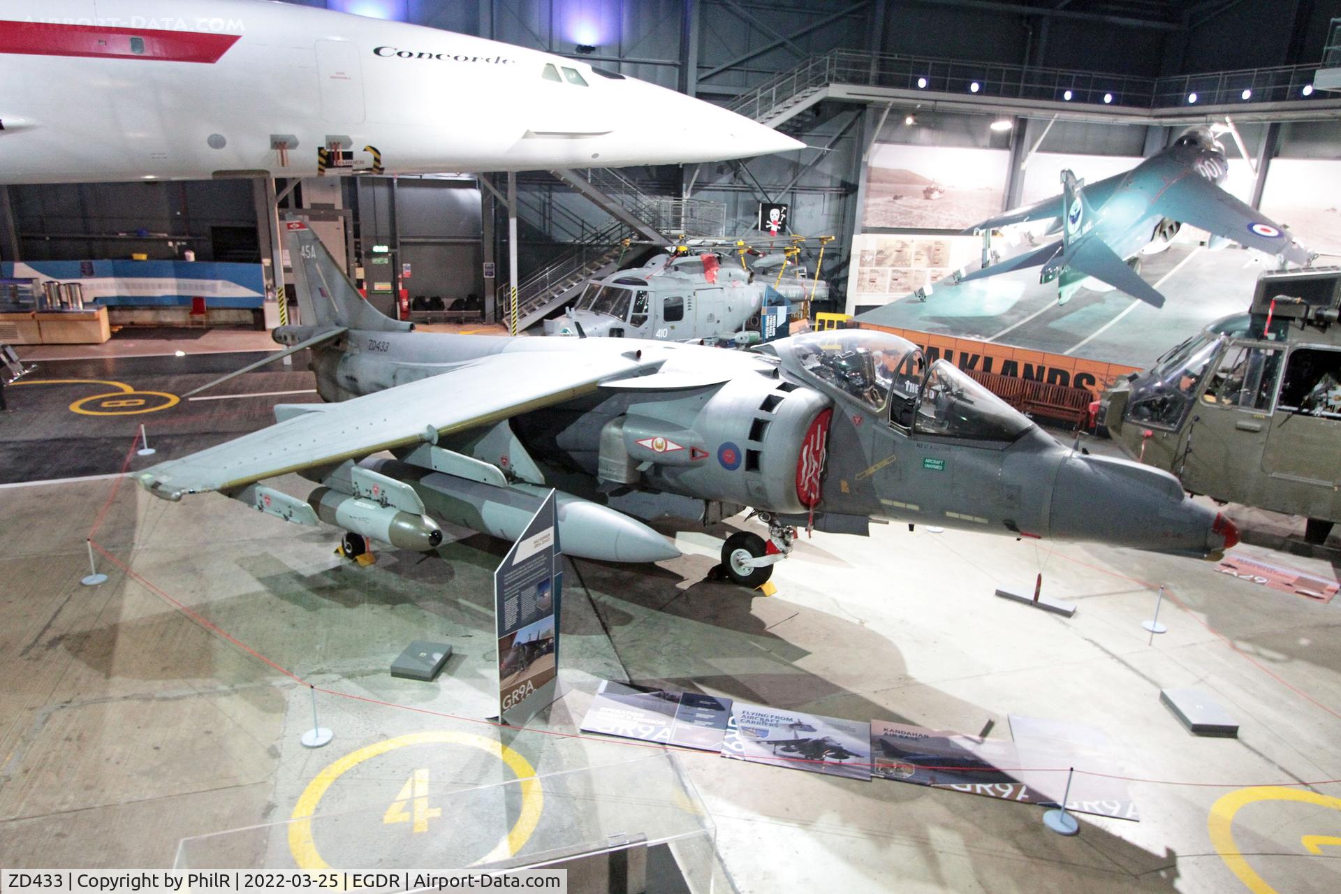 ZD433, 1989 British Aerospace Harrier GR.9A C/N P45, ZD433 BAE Harrier GR7 FAA Museum RNAS Yeovilton