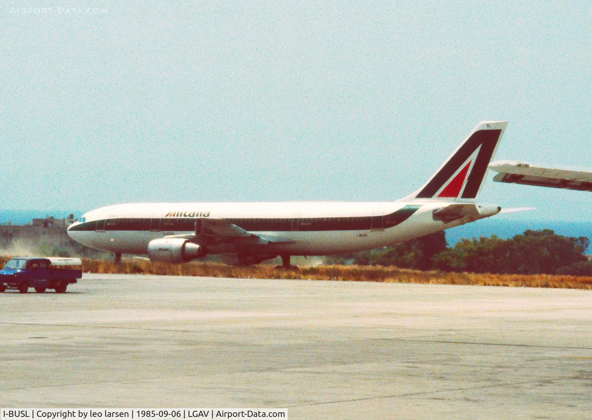 I-BUSL, 1982 Airbus A300B4-203 C/N 173, Athens 6.9.1985