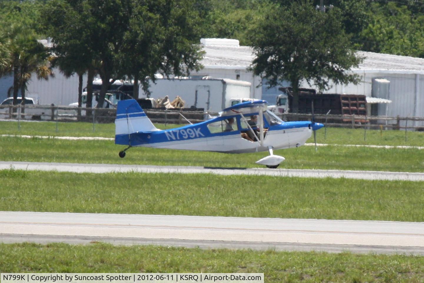 N799K, 2002 American Champion 7GCAA Citabria C/N 470-2002, American Champion Citabria Adventure departs from Sarasota-Bradenton International Airport