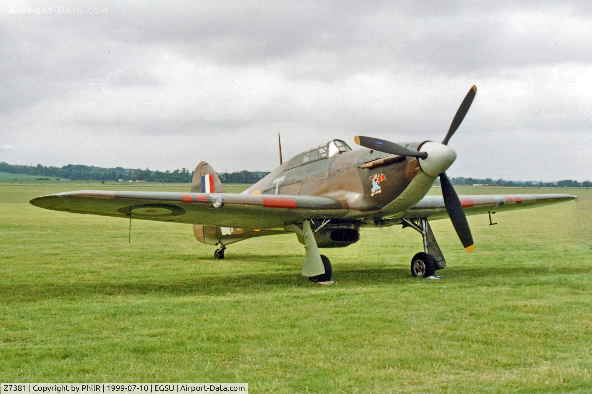 Z7381, 1942 Hawker (CCF) Hurricane Mk12A C/N 72036, Z7381 (G-HURI) 1943 Hawker Hurricane Xlla RAF Duxford 