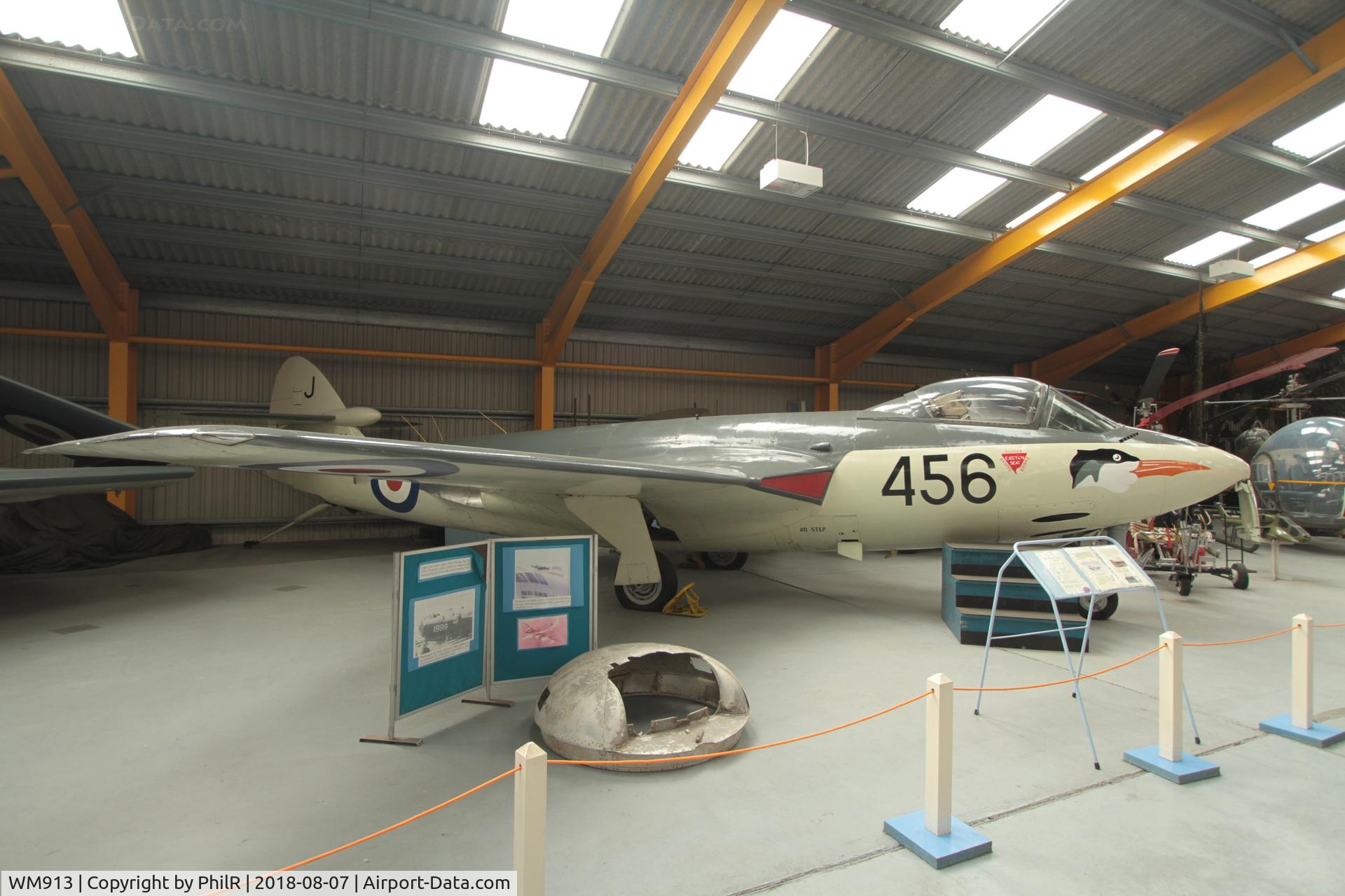 WM913, Hawker Sea Hawk FB.3 C/N 5965, WM913 1954 Hawker Sea Hawk FB3 RN Newark Air Museum
