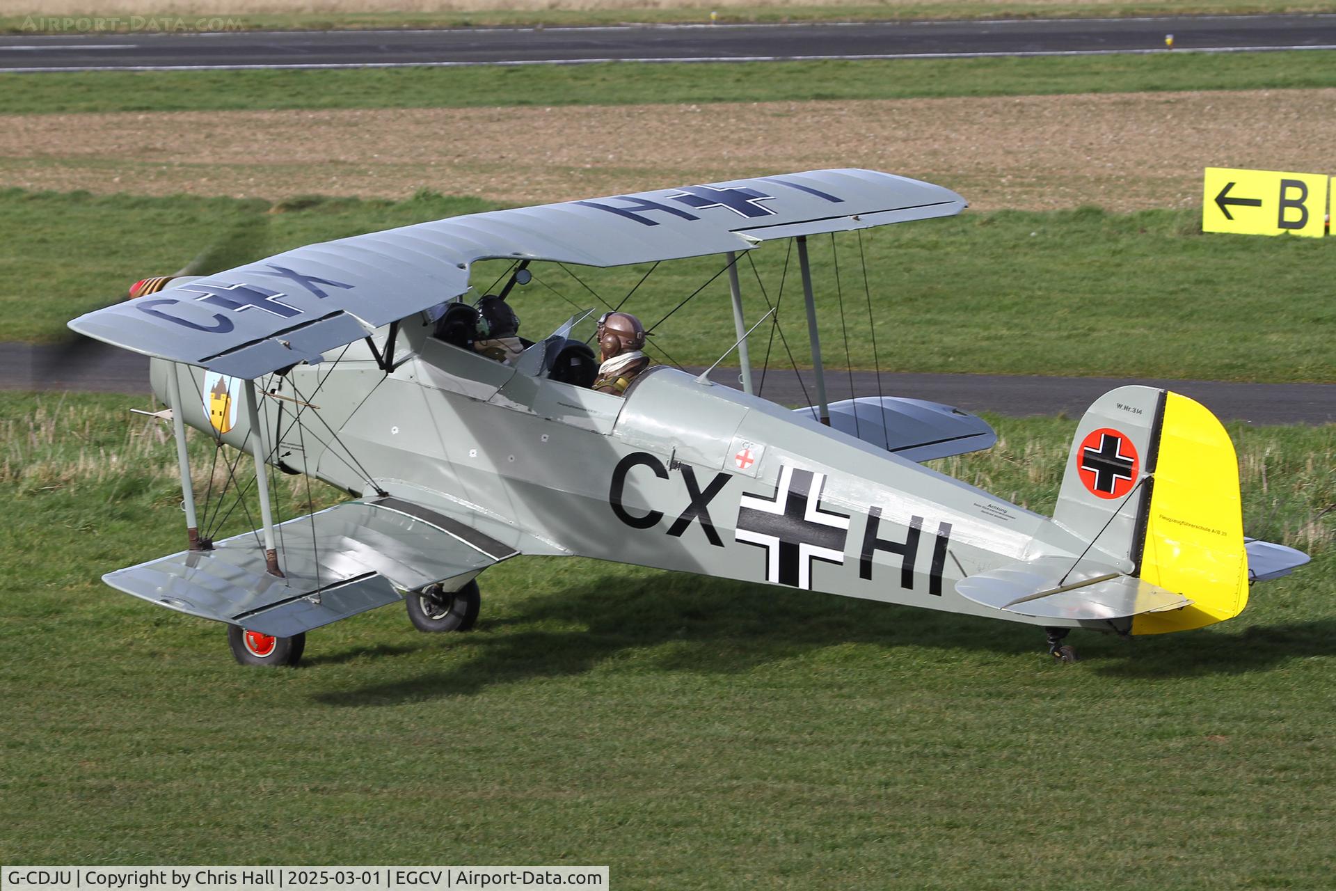 G-CDJU, 1954 CASA 1-131E Jungmann C/N 1078, Sleap 01/03/25