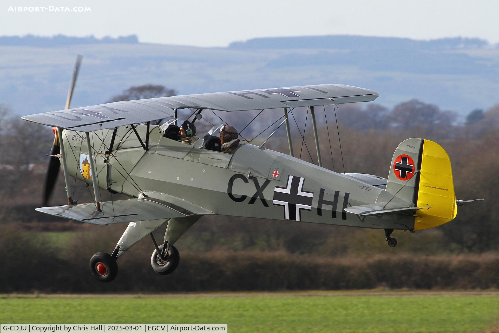 G-CDJU, 1954 CASA 1-131E Jungmann C/N 1078, Sleap 01/03/25