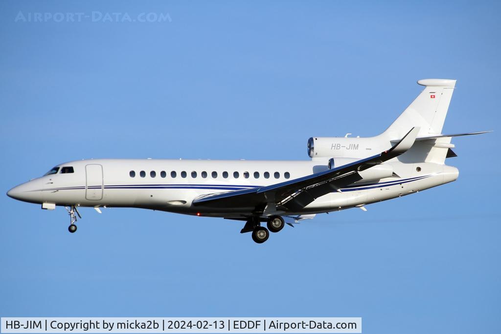 HB-JIM, 2021 Dassault Falcon 8X C/N 475, Landing