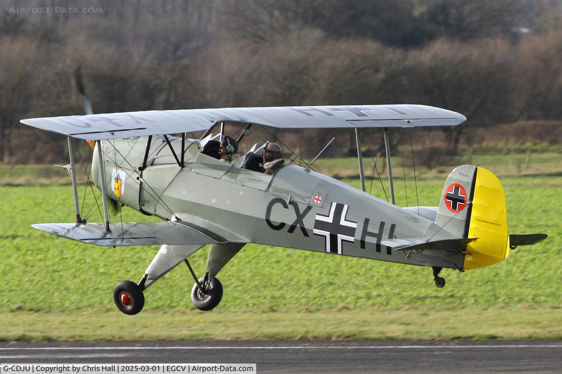 G-CDJU, 1954 CASA 1-131E Jungmann C/N 1078, Sleap 01/03/25