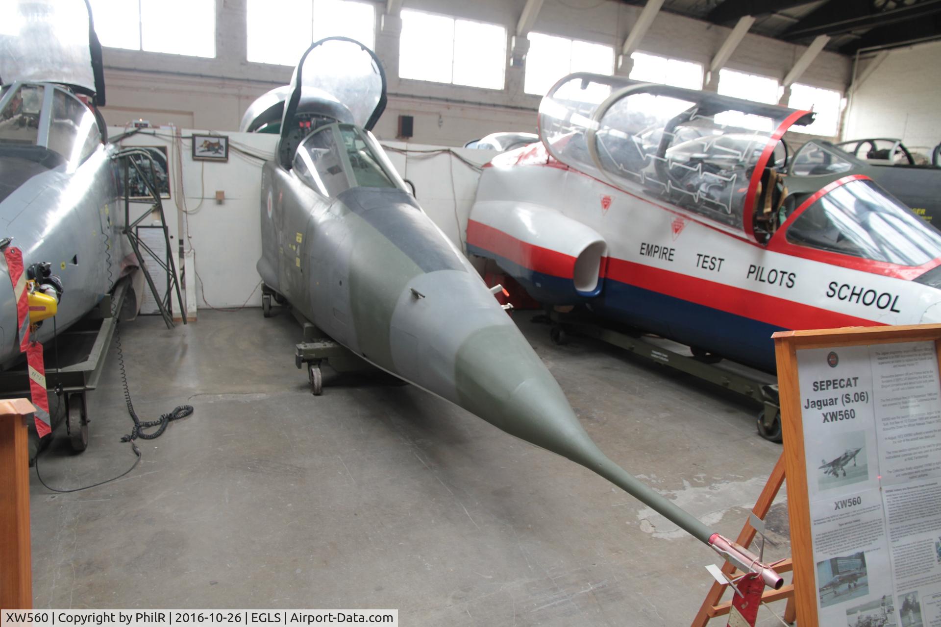 XW560, 1969 Sepecat Jaguar S C/N SO-6, XW560 1969 SEPECAT Jaguar S RAF BDAC Old Sarum
