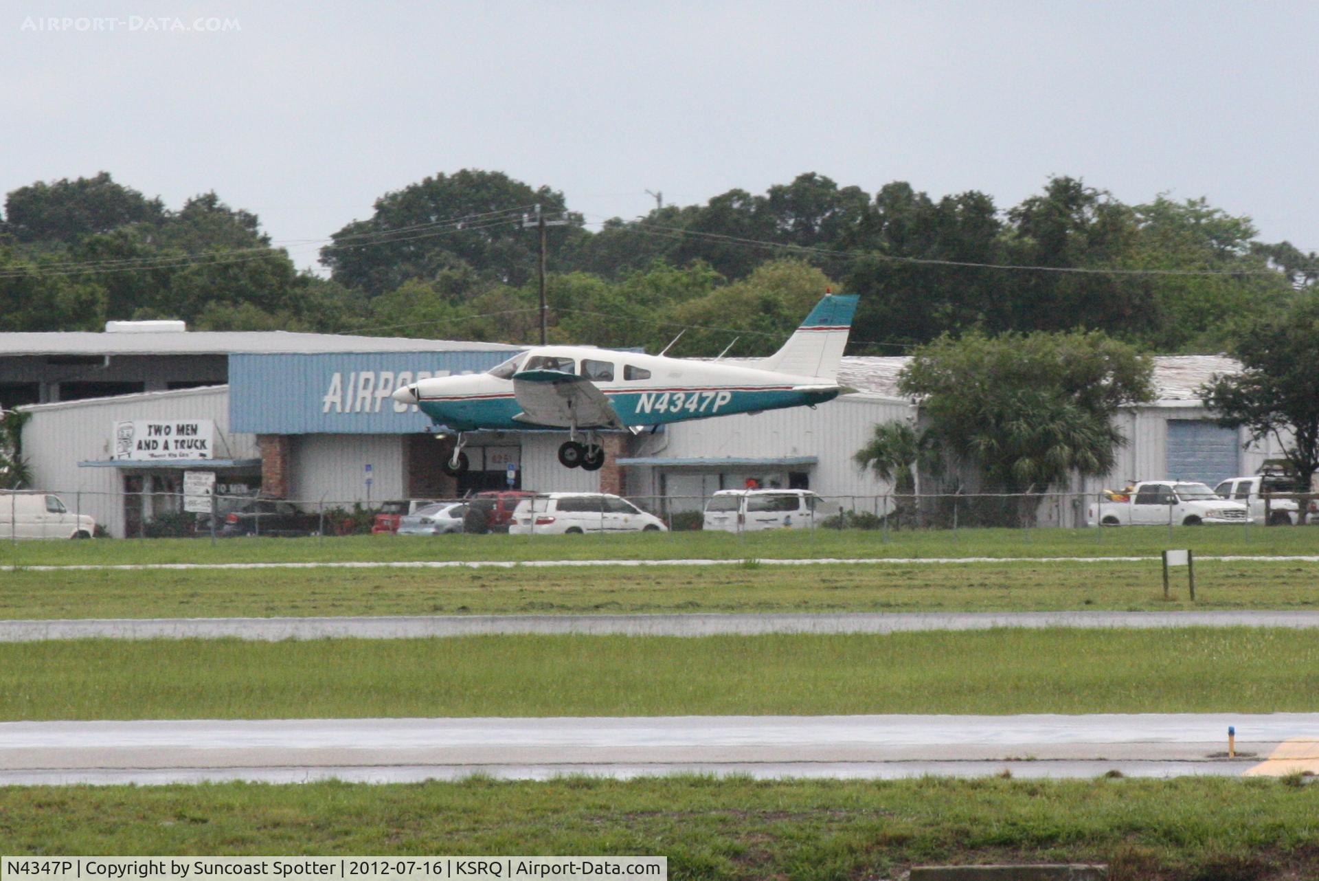 N4347P, 1984 Piper PA-28-181 C/N 28-8490054, Piper Cherokee arrives at Sarasota-Bradenton International Airport