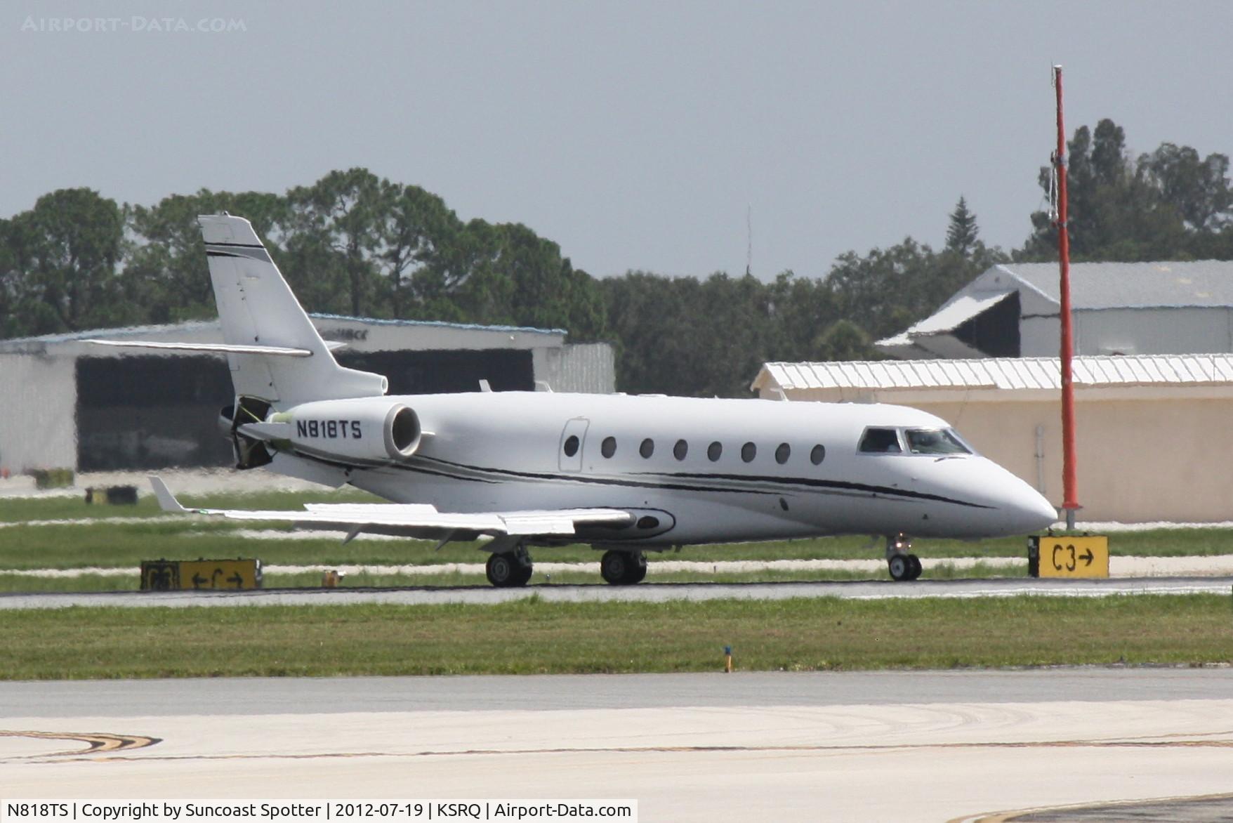 N818TS, 2007 Gulfstream Aerospace G200 C/N 158, IAI Gulfstream 200 arrives at Sarasota-Bradenton International Airport