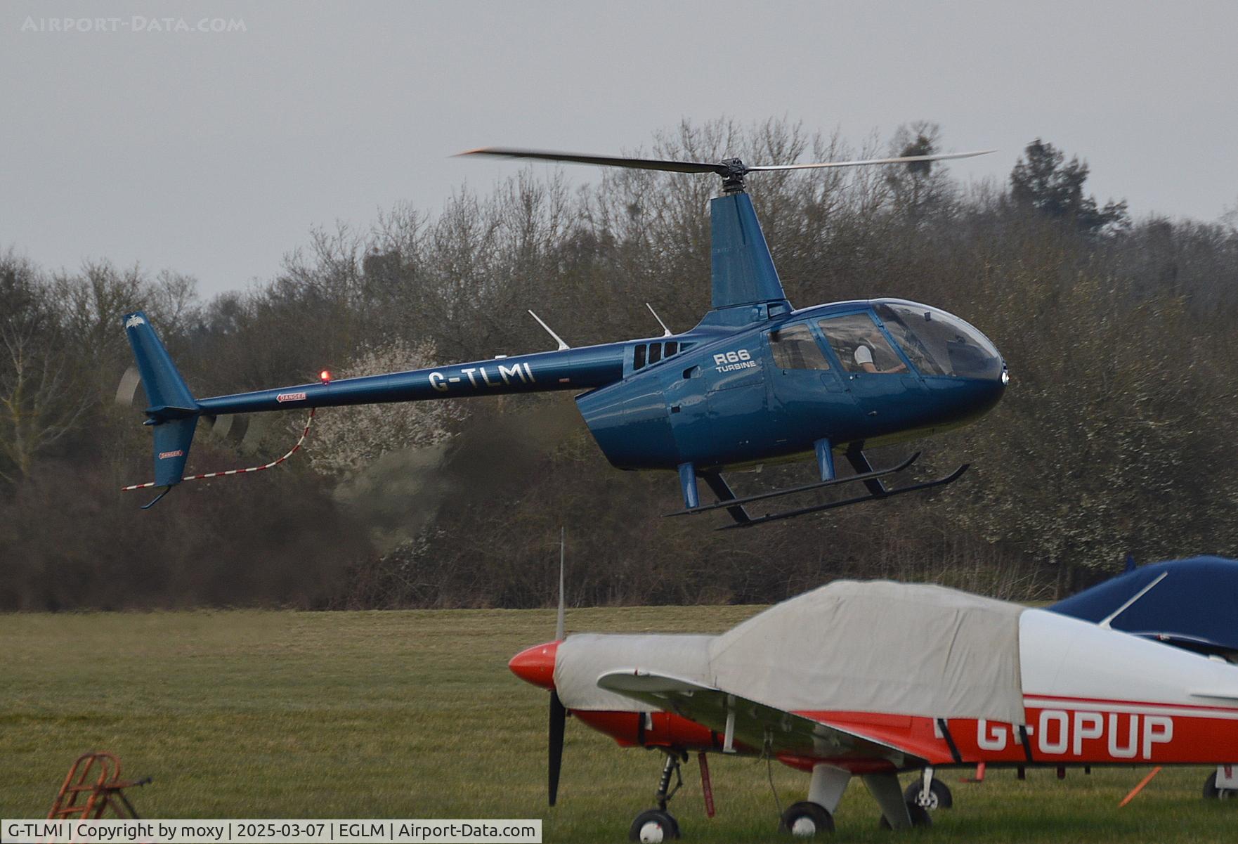 G-TLMI, 2015 Robinson R66 Turbine C/N 0638, Robinson R66 Turbine at White Waltham. Ex PH-PVZ