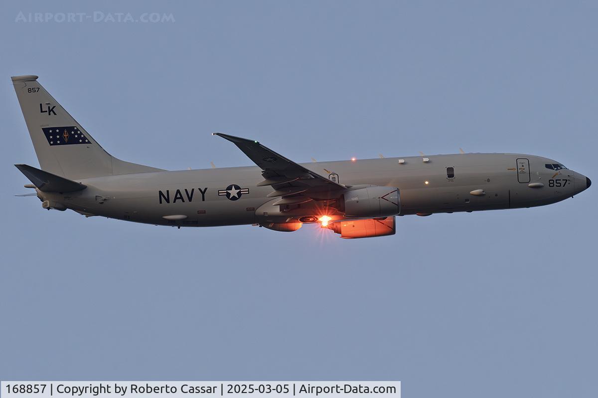 168857, 2016 Boeing P-8A Poseidon C/N 44149/5458, Departure