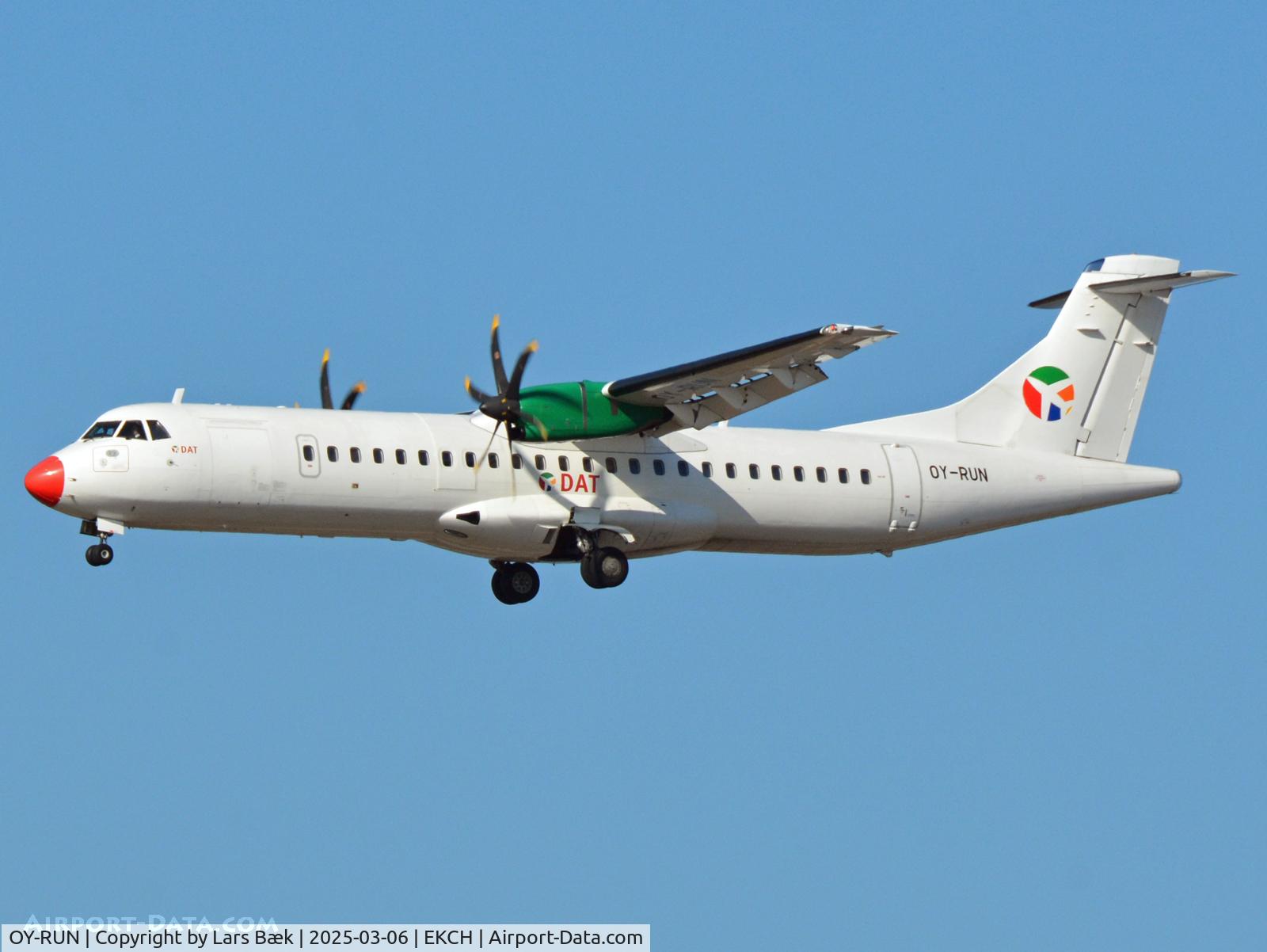 OY-RUN, 2018 ATR 72-600 (72-212A) C/N 1519, RWY22L Kystvejen