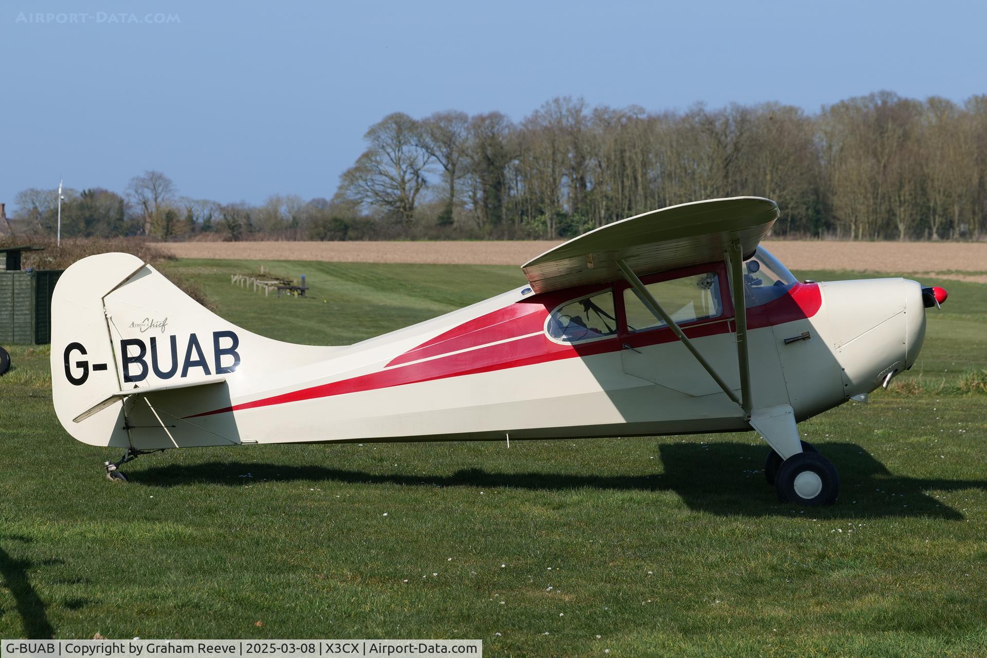 G-BUAB, 1947 Aeronca 11AC Chief C/N 11AC-1759, Parked at Northrepps.
