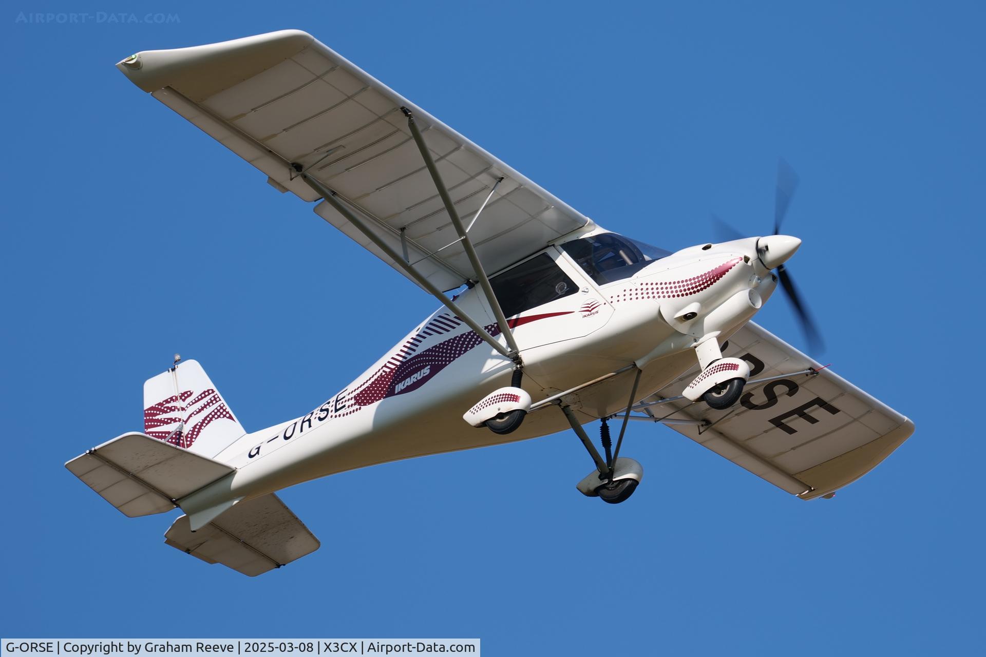 G-ORSE, 2015 Comco Ikarus C42 FB100 Bravo C/N 1504-7386, Departing from Norwich.