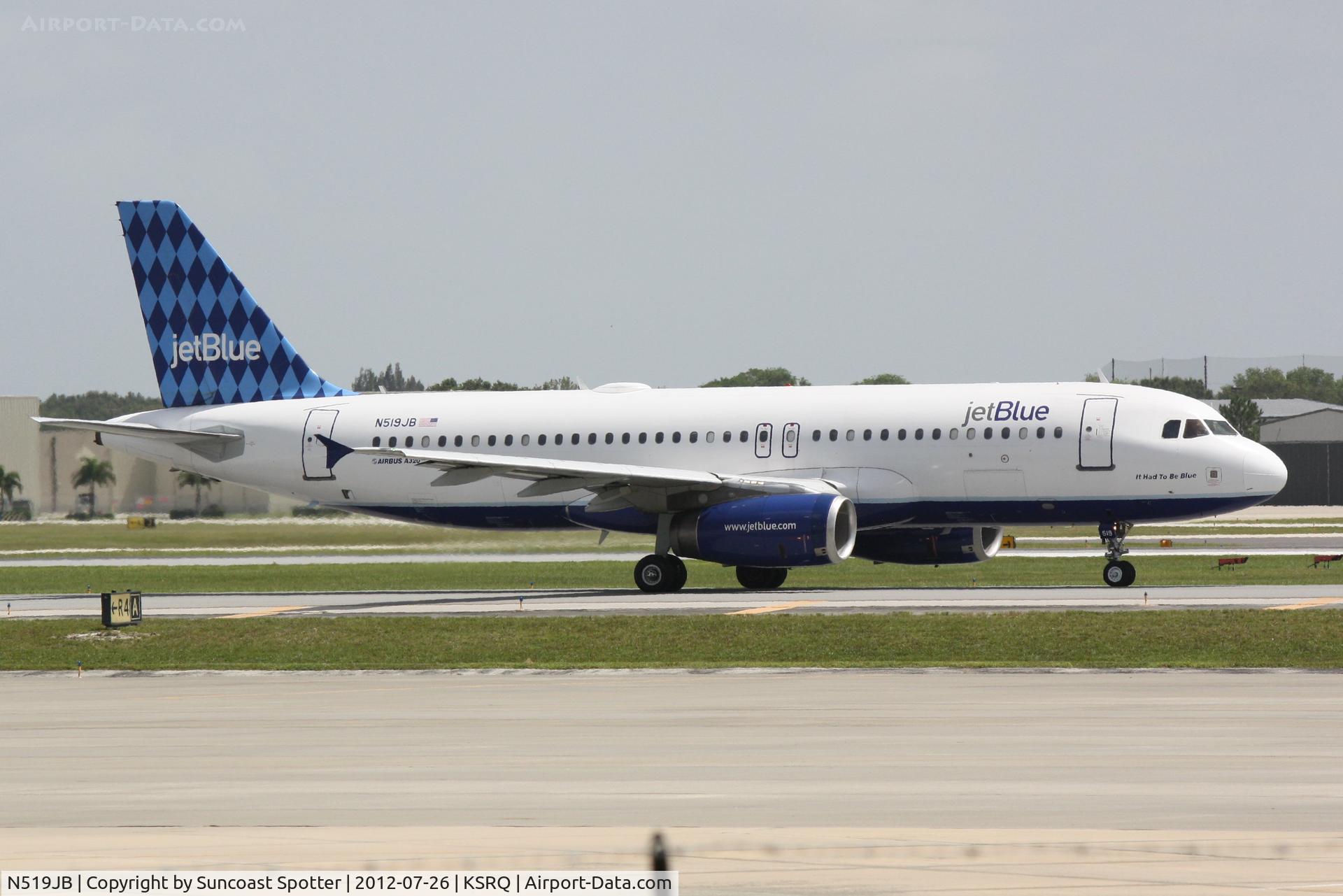 N519JB, 2001 Airbus A320-232 C/N 1398, JetBlue Flight 346 