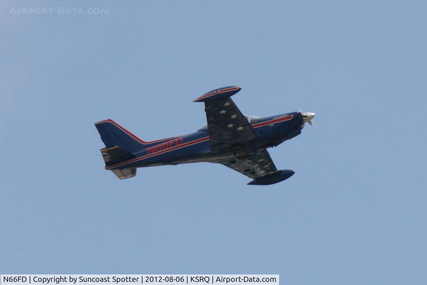 N66FD, 1983 SIAI-Marchetti SF-260 C/N 724, Air Combat USA SIAI Marchetti SF-260 flies over Sarasota-Bradenton International Airport