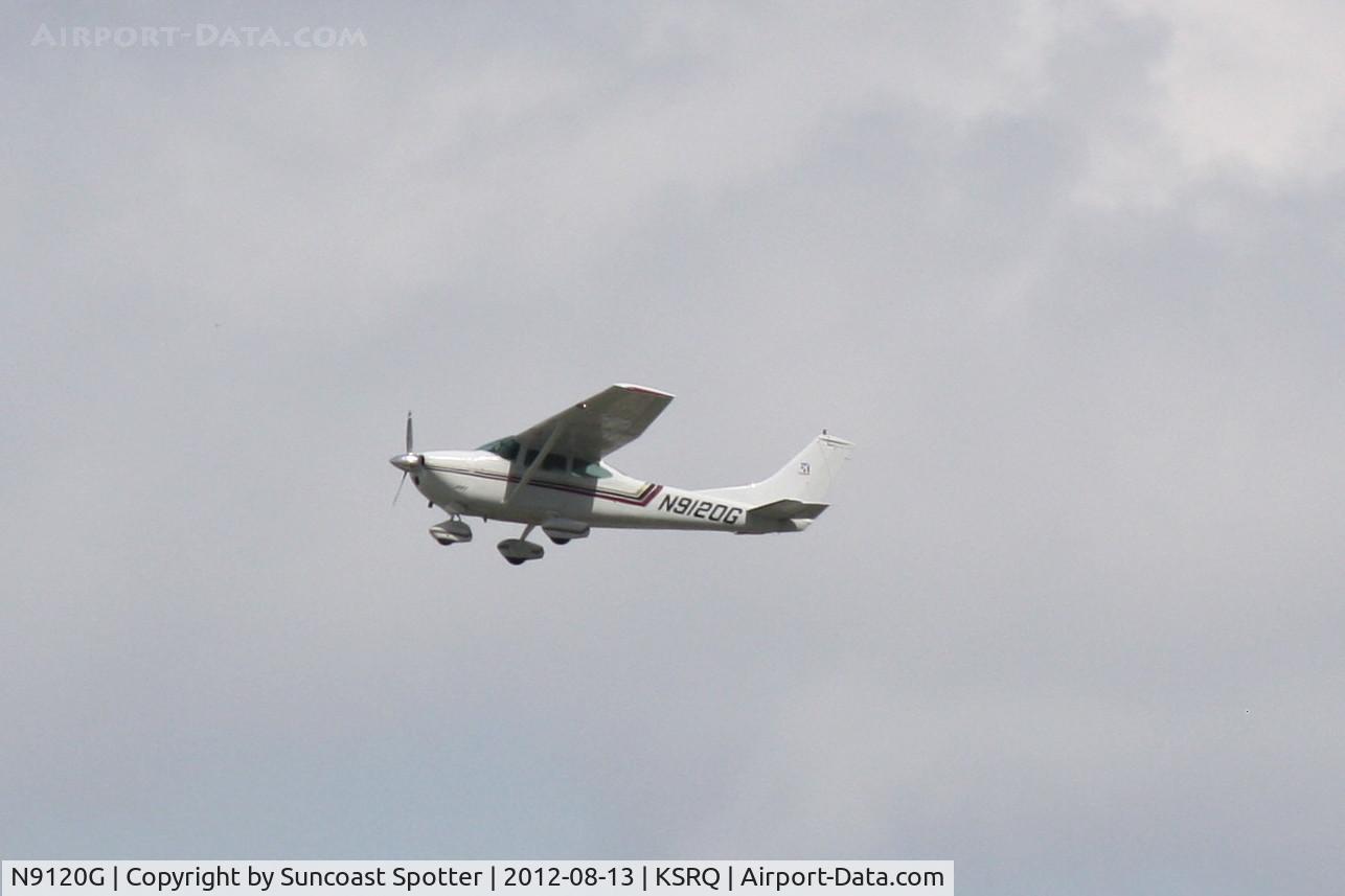 N9120G, 1971 Cessna 182N Skylane C/N 18260660, Cessna Skylane departs Sarasota-Bradenton International Airport enroute to Tampa International Airport