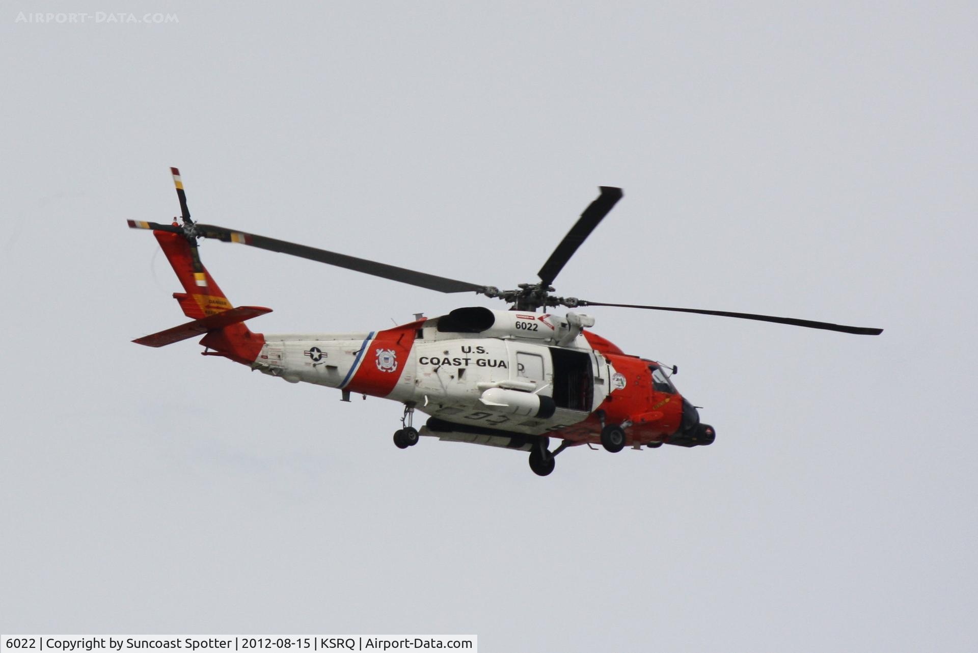 6022, Sikorsky HH-60J Jayhawk C/N 70.1705, US Coast Guard Clearwater HH-60 Jayhawk on approach to Sarasota-Bradenton International Airport