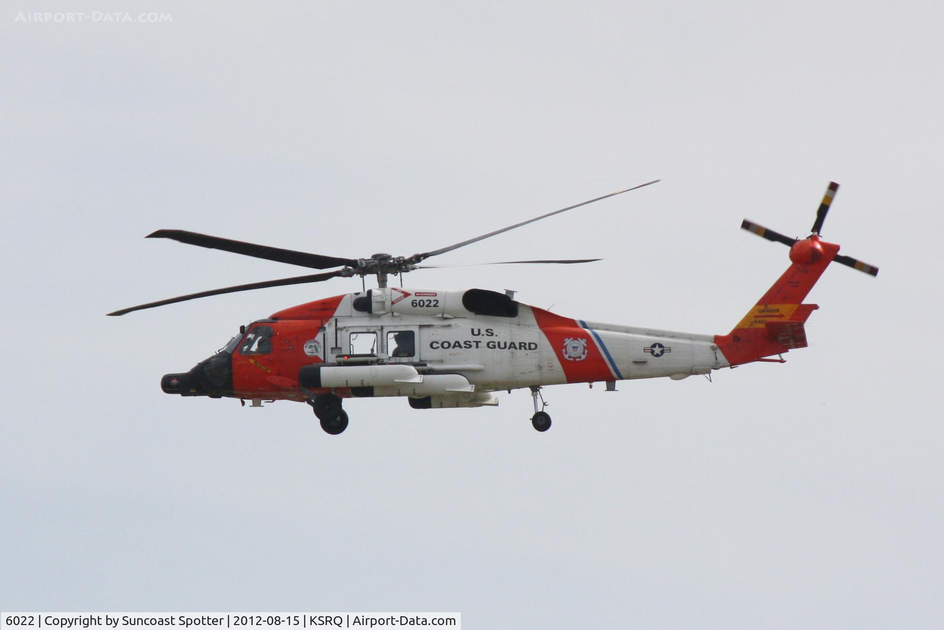 6022, Sikorsky HH-60J Jayhawk C/N 70.1705, US Coast Guard Clearwater HH-60 Jayhawk on approach to Sarasota-Bradenton International Airport