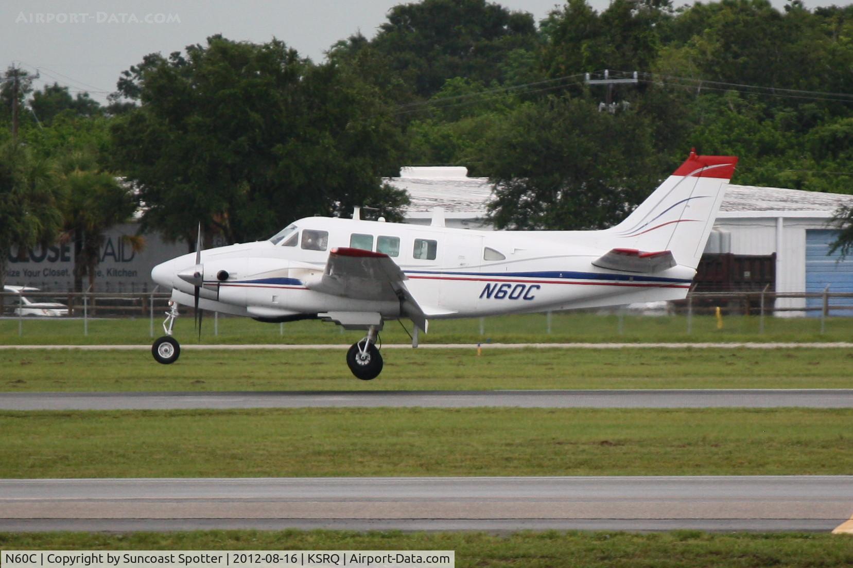 N60C, 1968 Beech U-21A Ute C/N LM-11, Beechcraft King Air 90 arrives at Sarasota-Bradenton International Airport