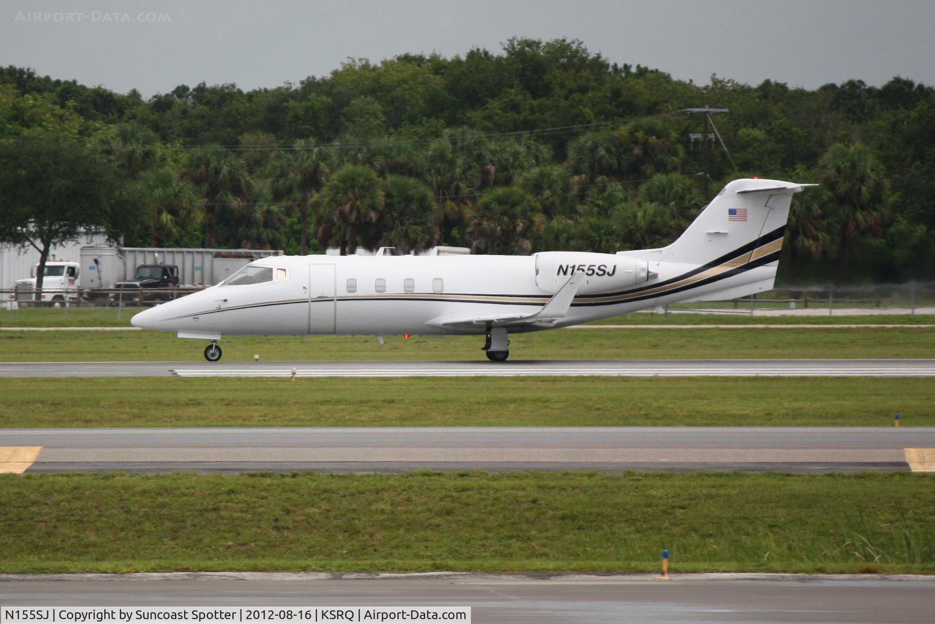 N155SJ, 1984 Gates Learjet 55 C/N 102, Learjet 55 taxis for departs Sarasota-Bradenton International Airport