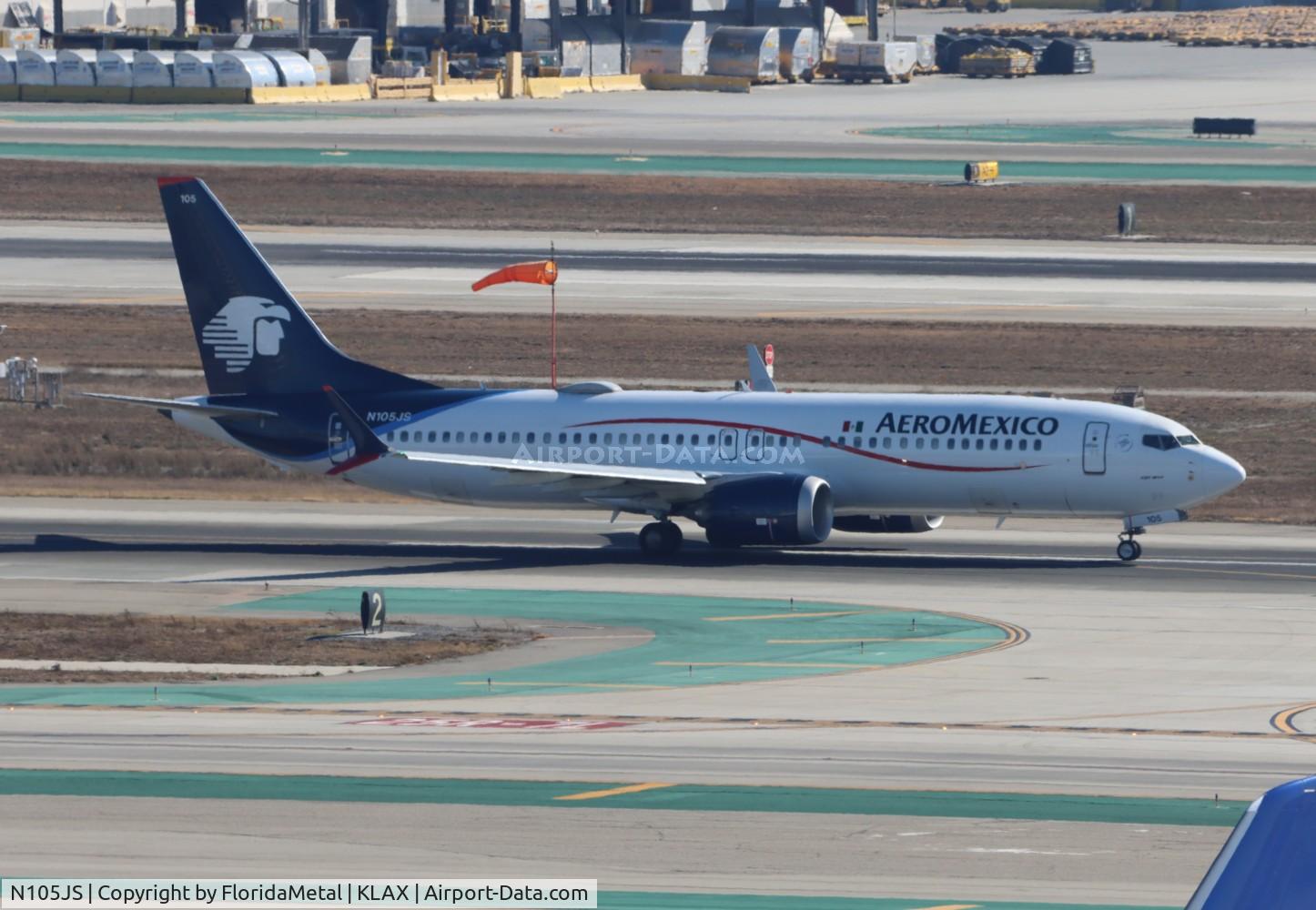 N105JS, 2019 Boeing 737-8 MAX C/N 43709, AMX 737-8 zx lax-mex, mmmx