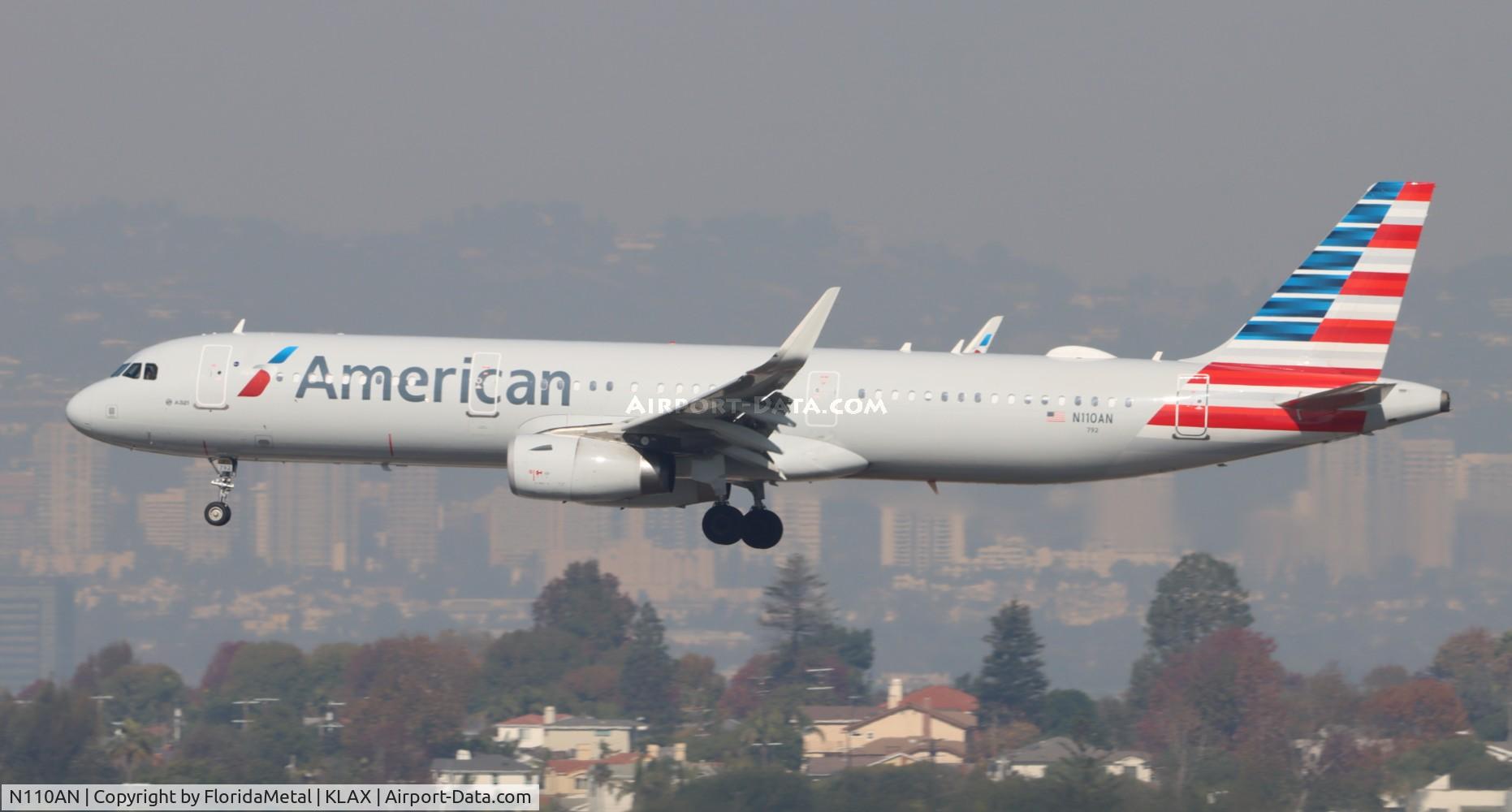 N110AN, 2014 Airbus A321-231 C/N 5975, AAL A321 zx bos-lax