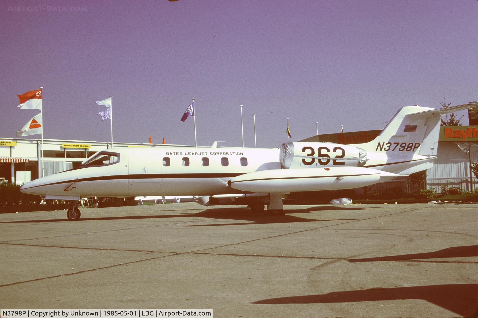 N3798P, 1983 Learjet 35A C/N 35A-408, Paris Air Show 5.1985